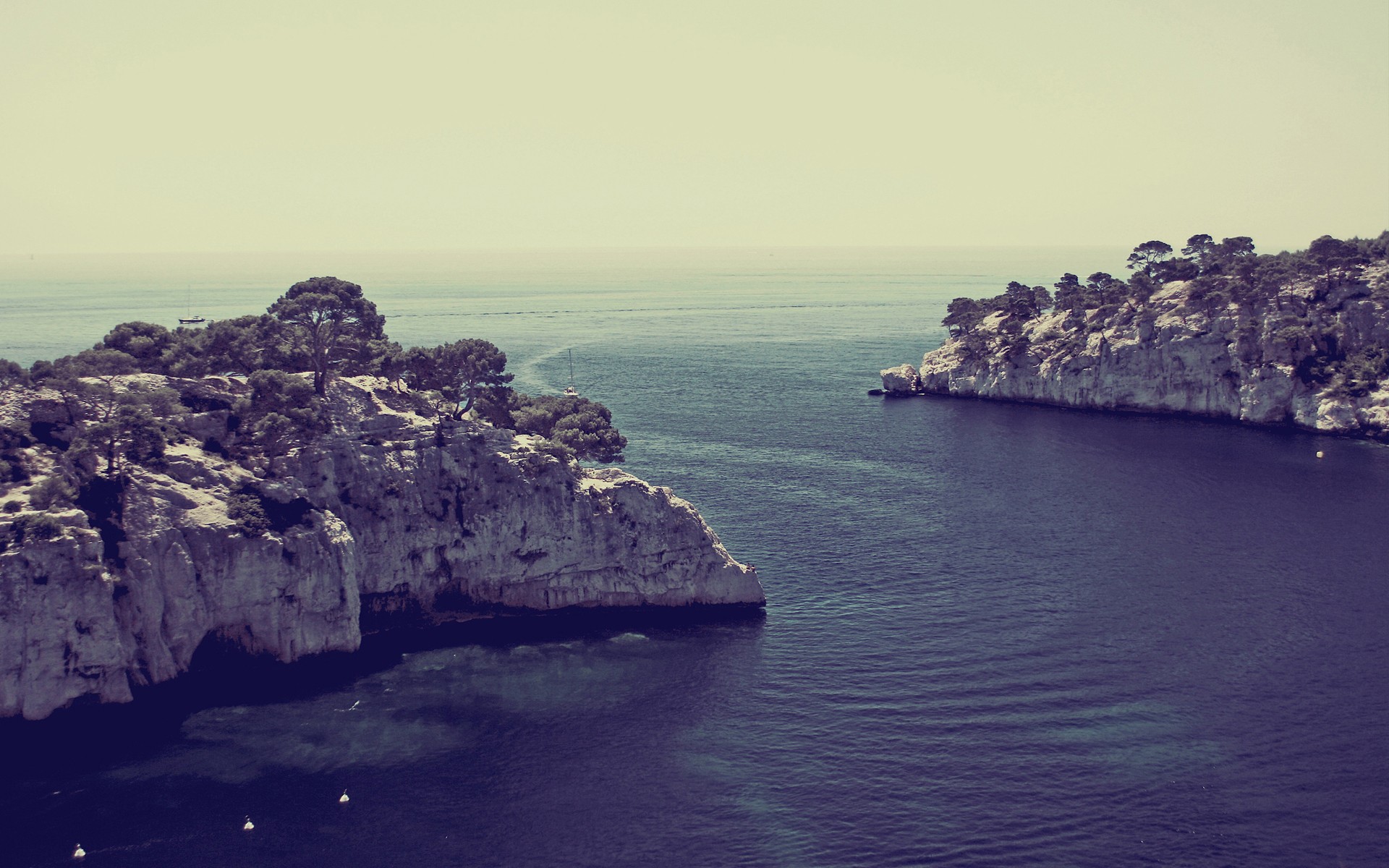 Coast Sea Cliff Coves Bay Landscape 1920x1200