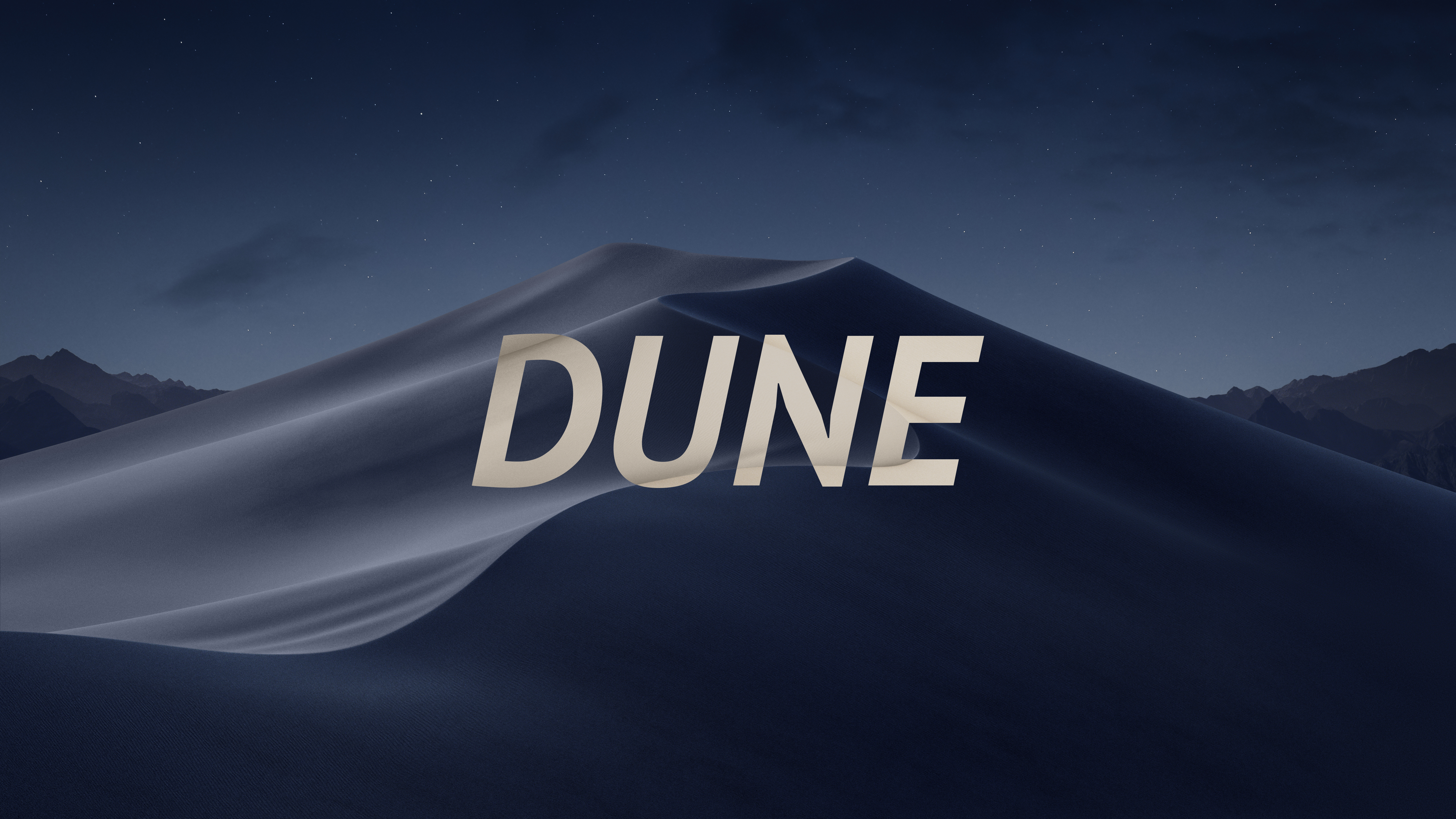 Mojave Desert Night Dunes Dunes Landscape Nature Typography 5120x2880