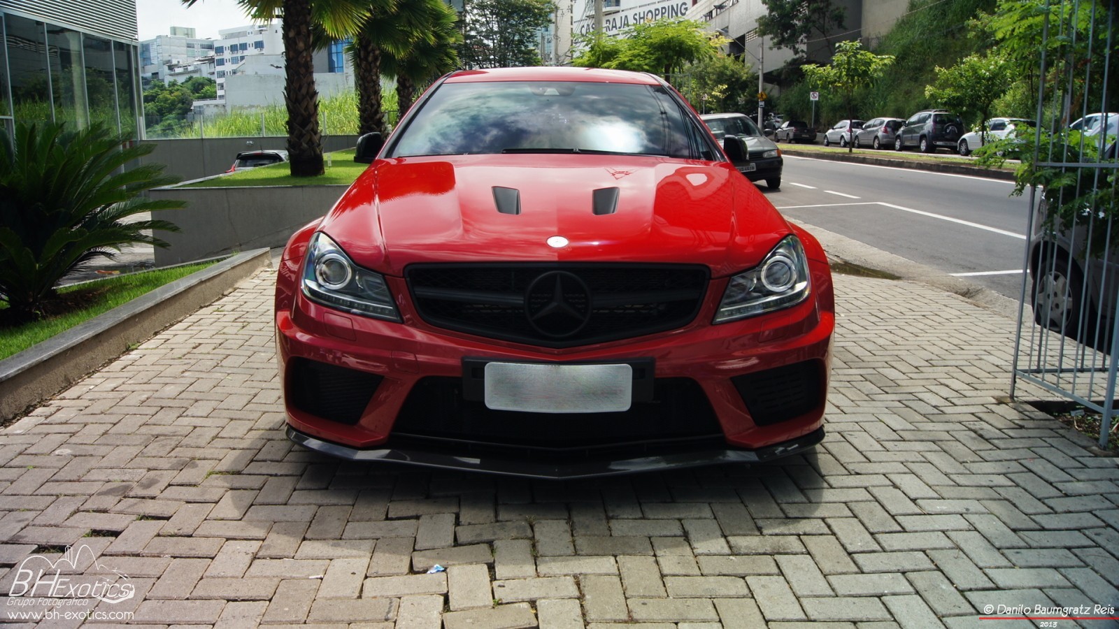 Mercedes Benz C63 AMG Red Cars Vehicle Mercedes Benz Urban Car 1600x900