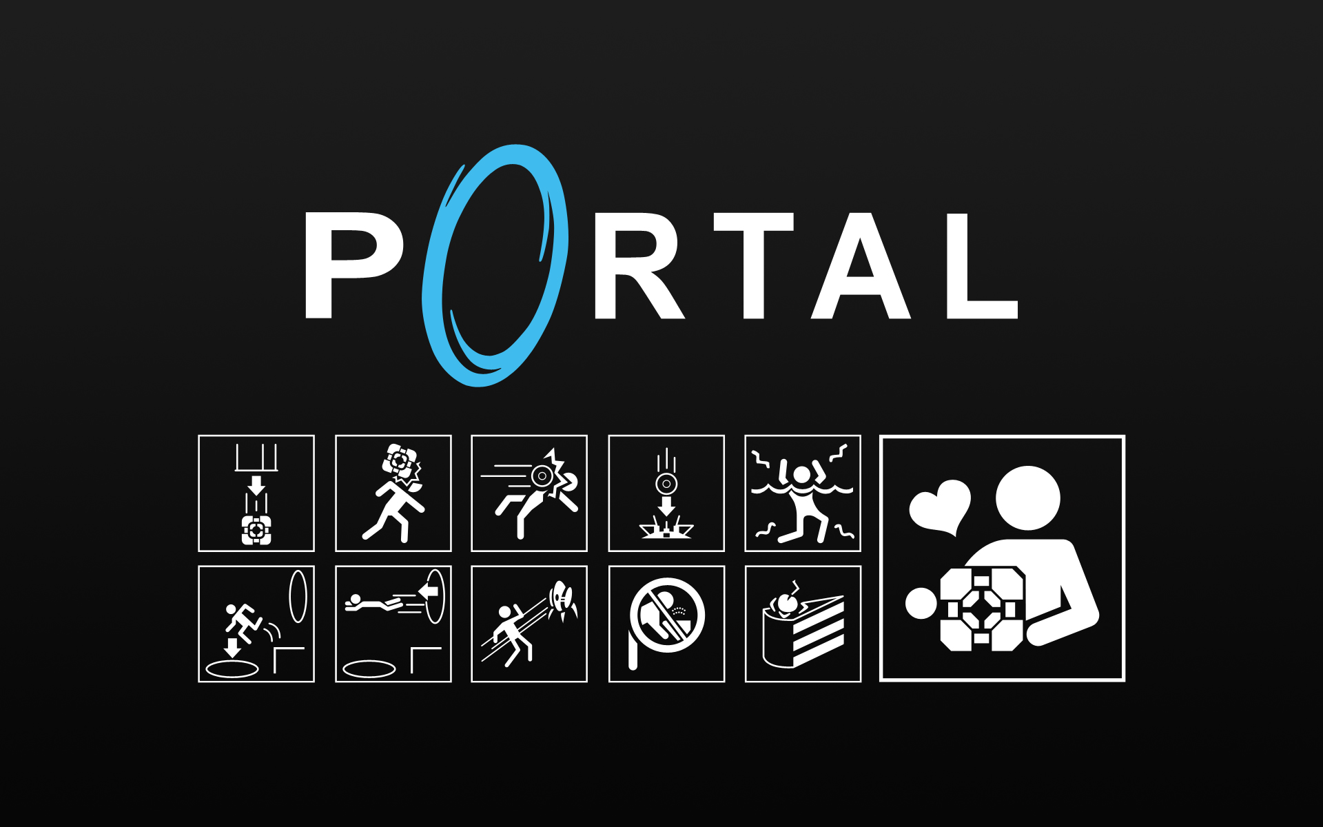 Portal Game Portal 2 Companion Cube 1920x1200