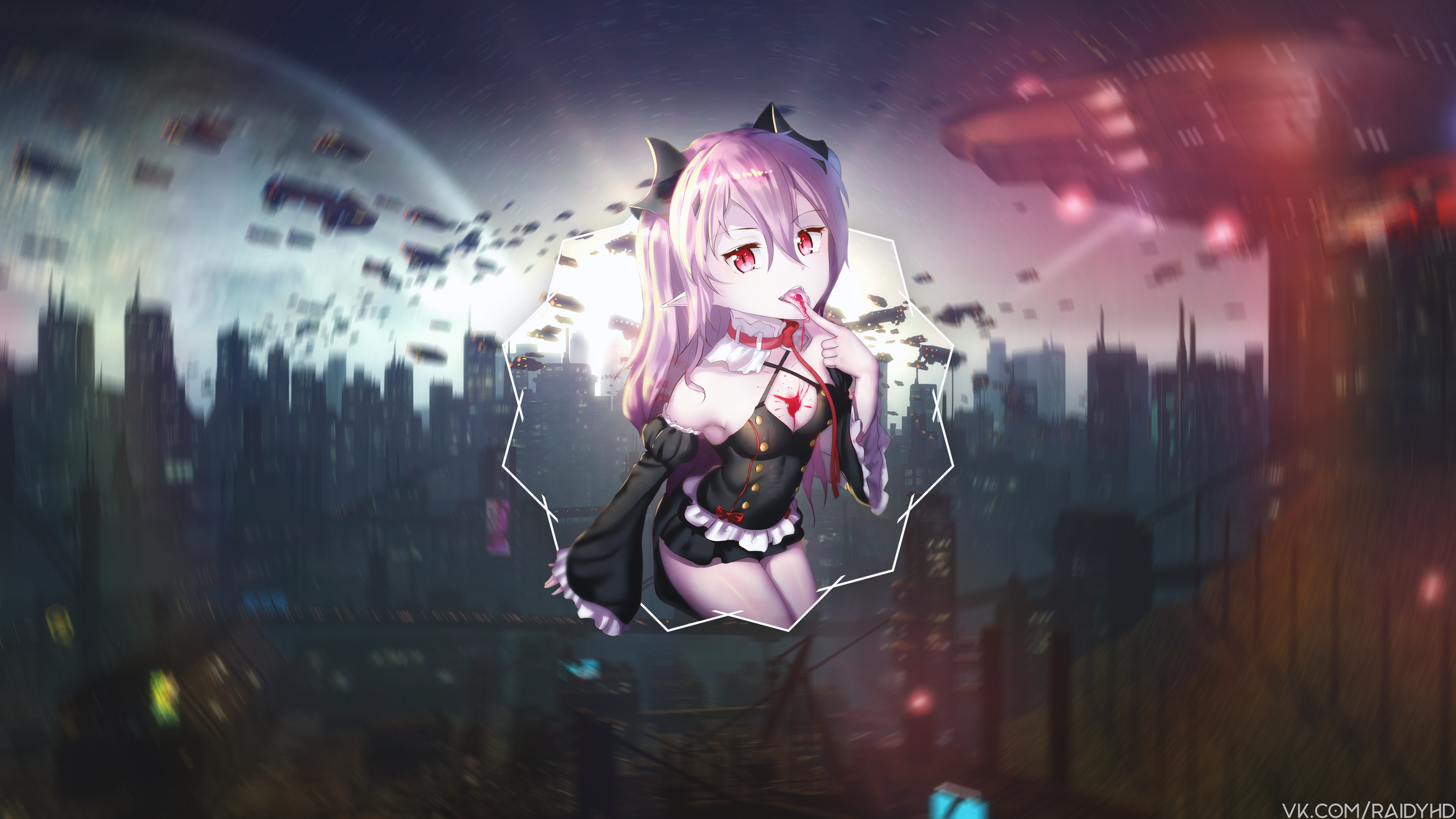 Anime Girls Anime Picture In Picture Krul Tepes Owari No Seraph 3840x2160