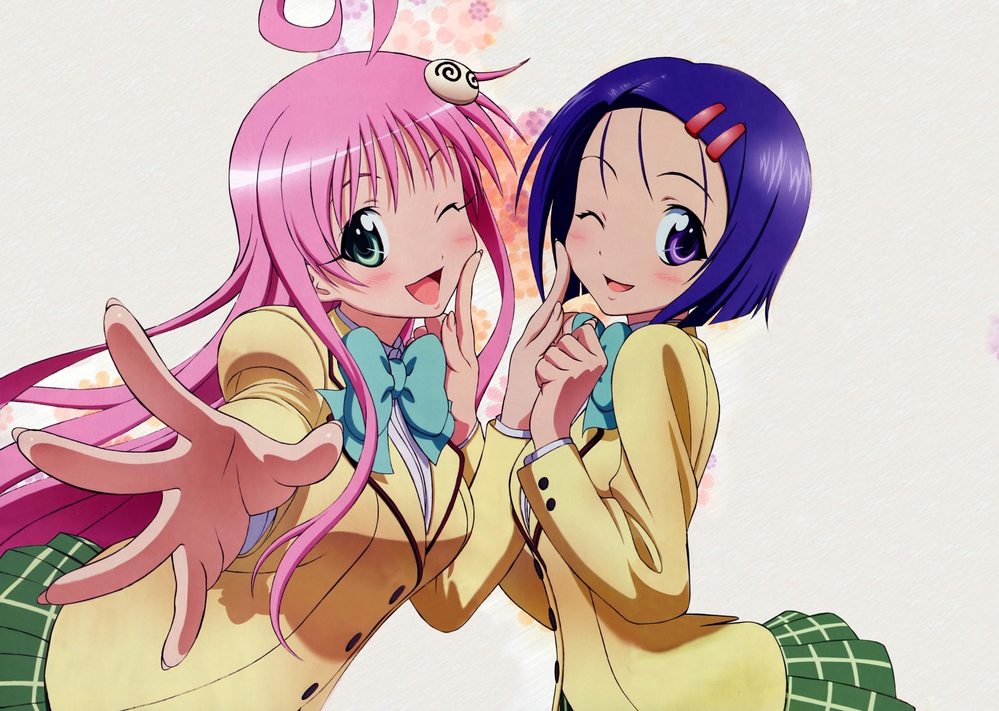 Anime Girls To Love Ru Lala Satalin Deviluke Sairenji Haruna School Uniform 2000x1424