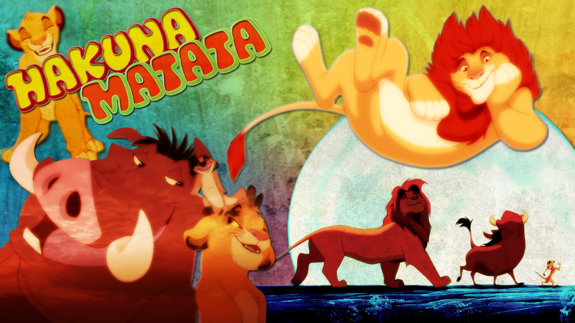 Simba Hakuna Matata Pumbaa The Lion King Timon The Lion King The Lion King 1920x1080