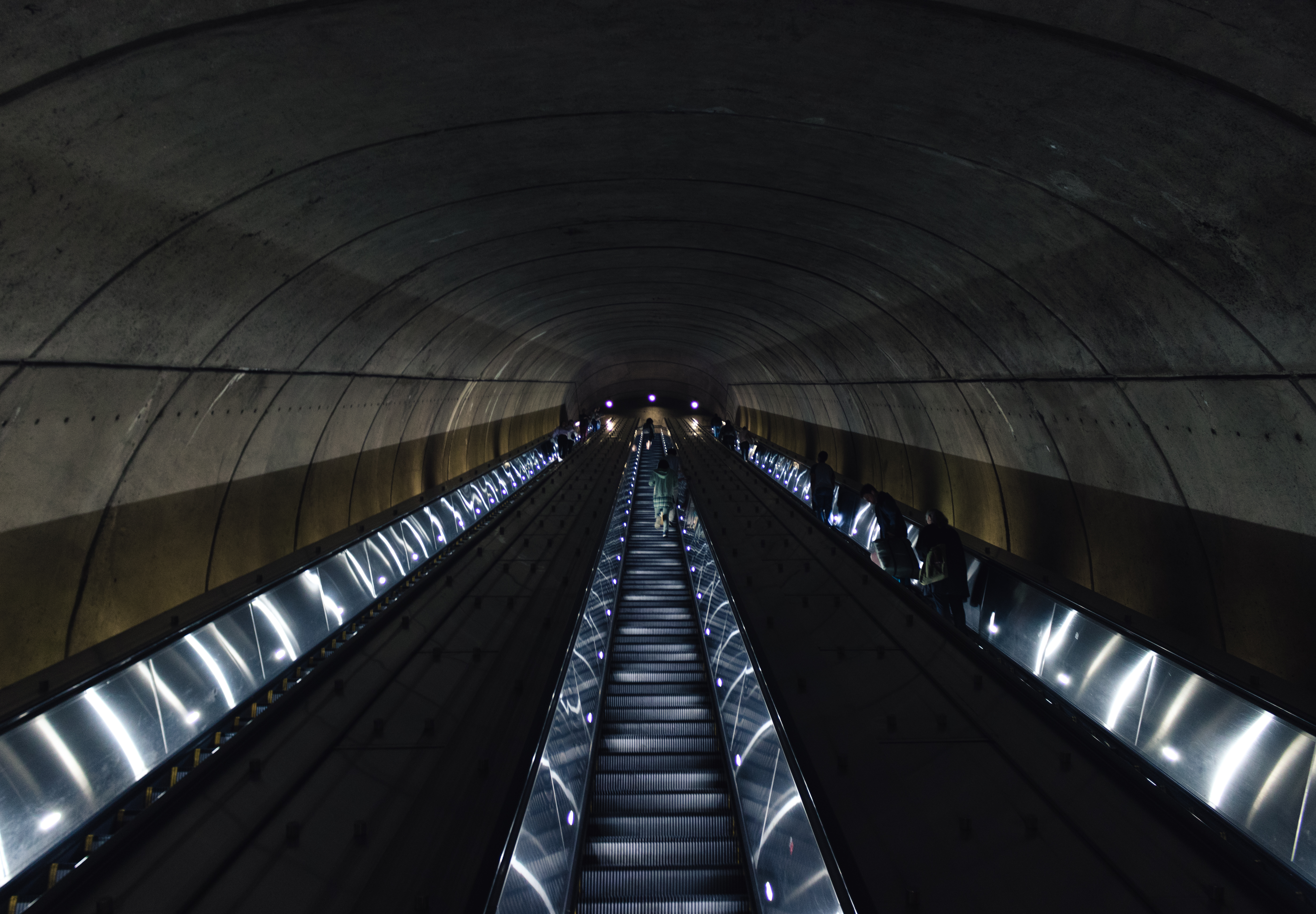 Photography Urban Metro Escalator Tunnel 5597x3889