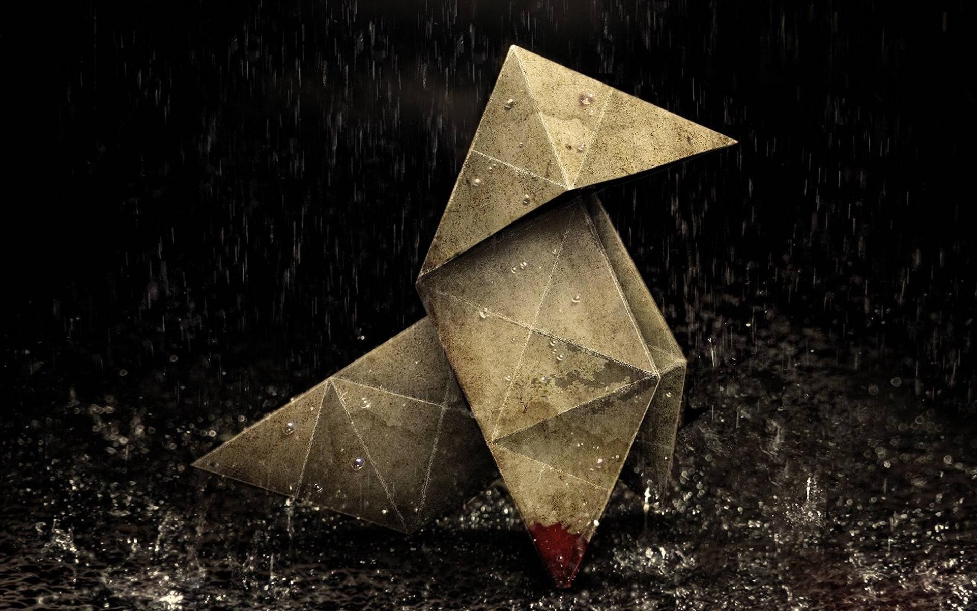 Origami Heavy Rain Video Game Art Paper Rain Video Games 1920x1200