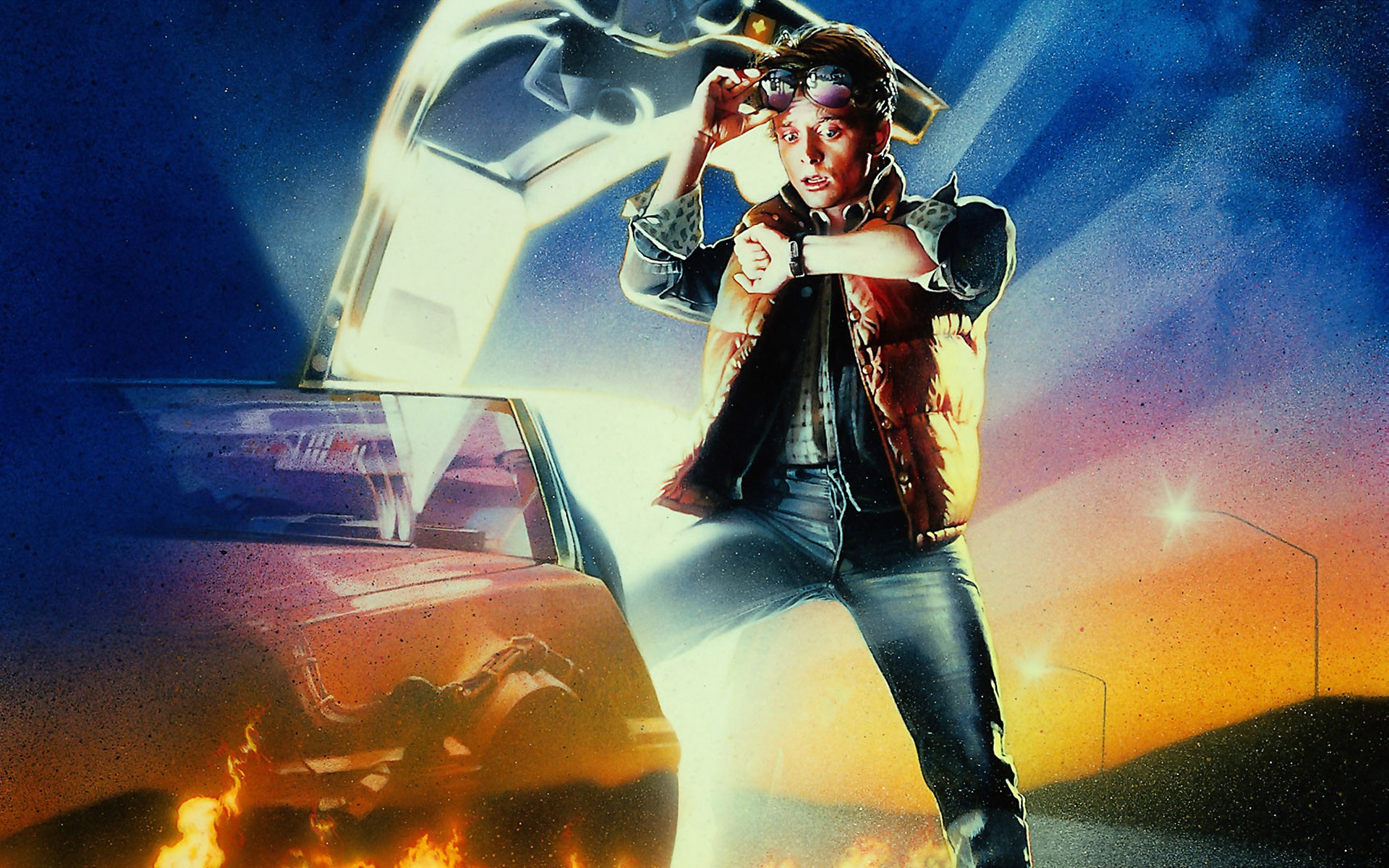 Back To The Future Movies 1980s Time Machine 1920x1200