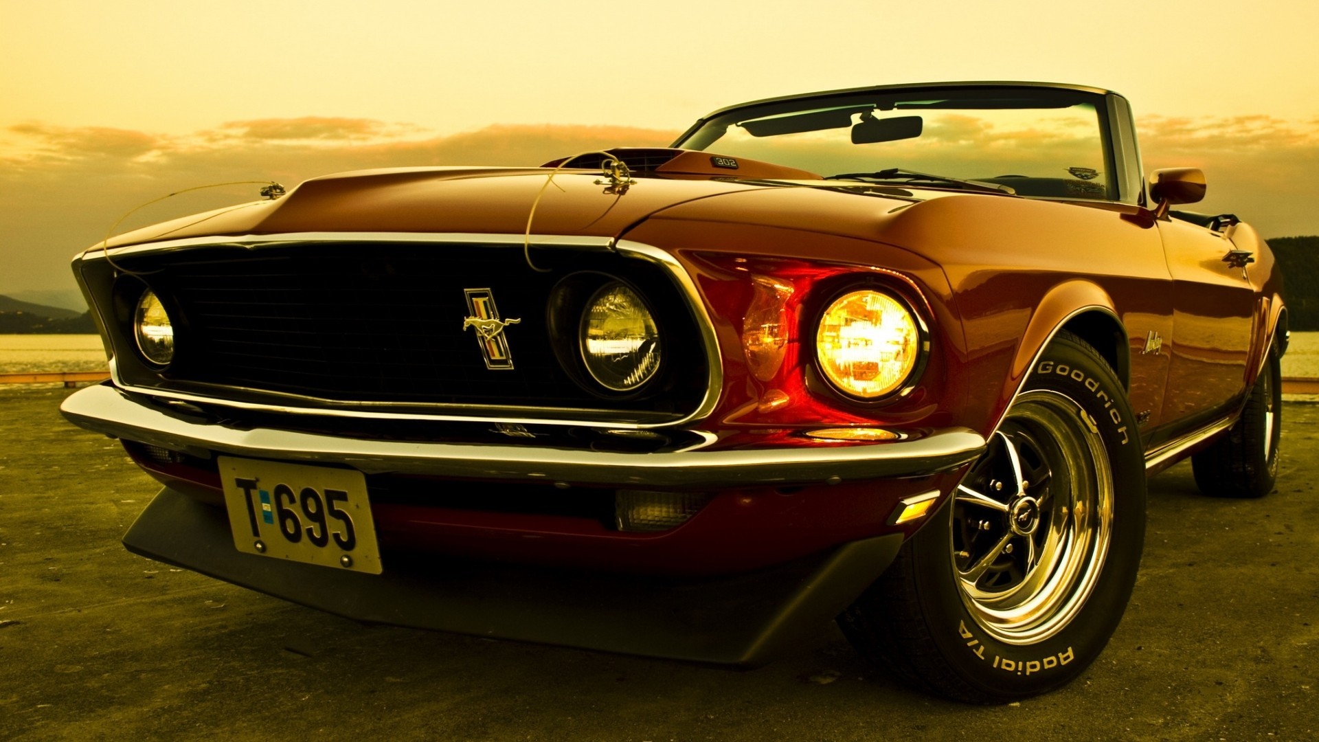 Car Numbers Red Cars Mustang Car Vehicle 1920x1080