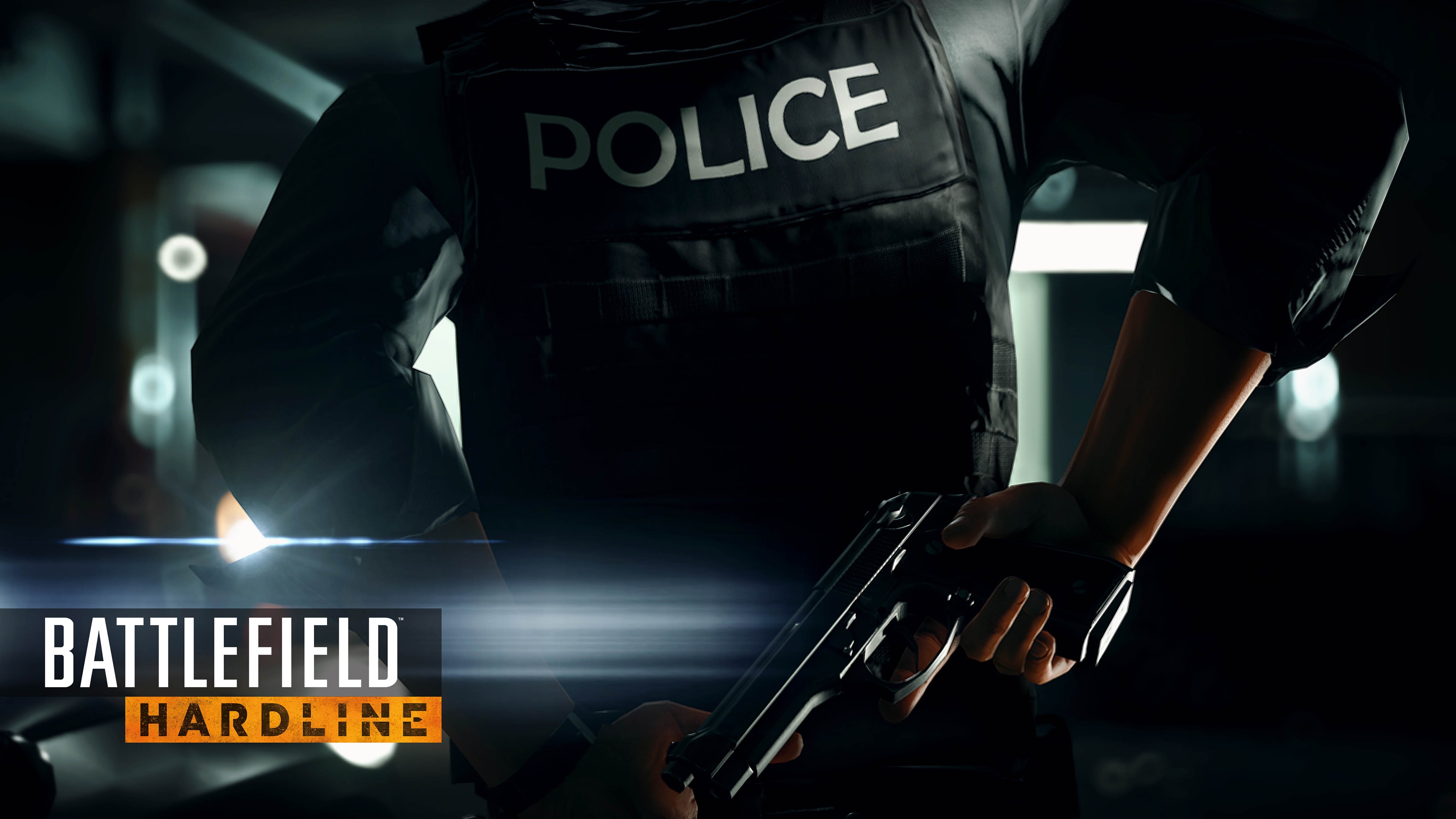 Battlefield Hardline Video Games Police Gun 3840x2160