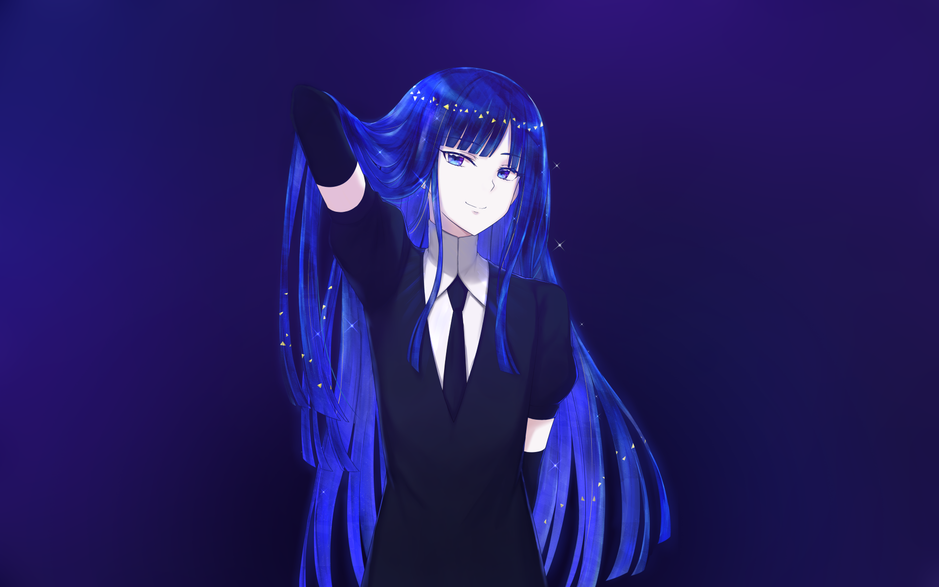 Houseki No Kuni Lapis Lazuli Houseki No Kuni Anime Long Hair Blue Hair 1920x1200