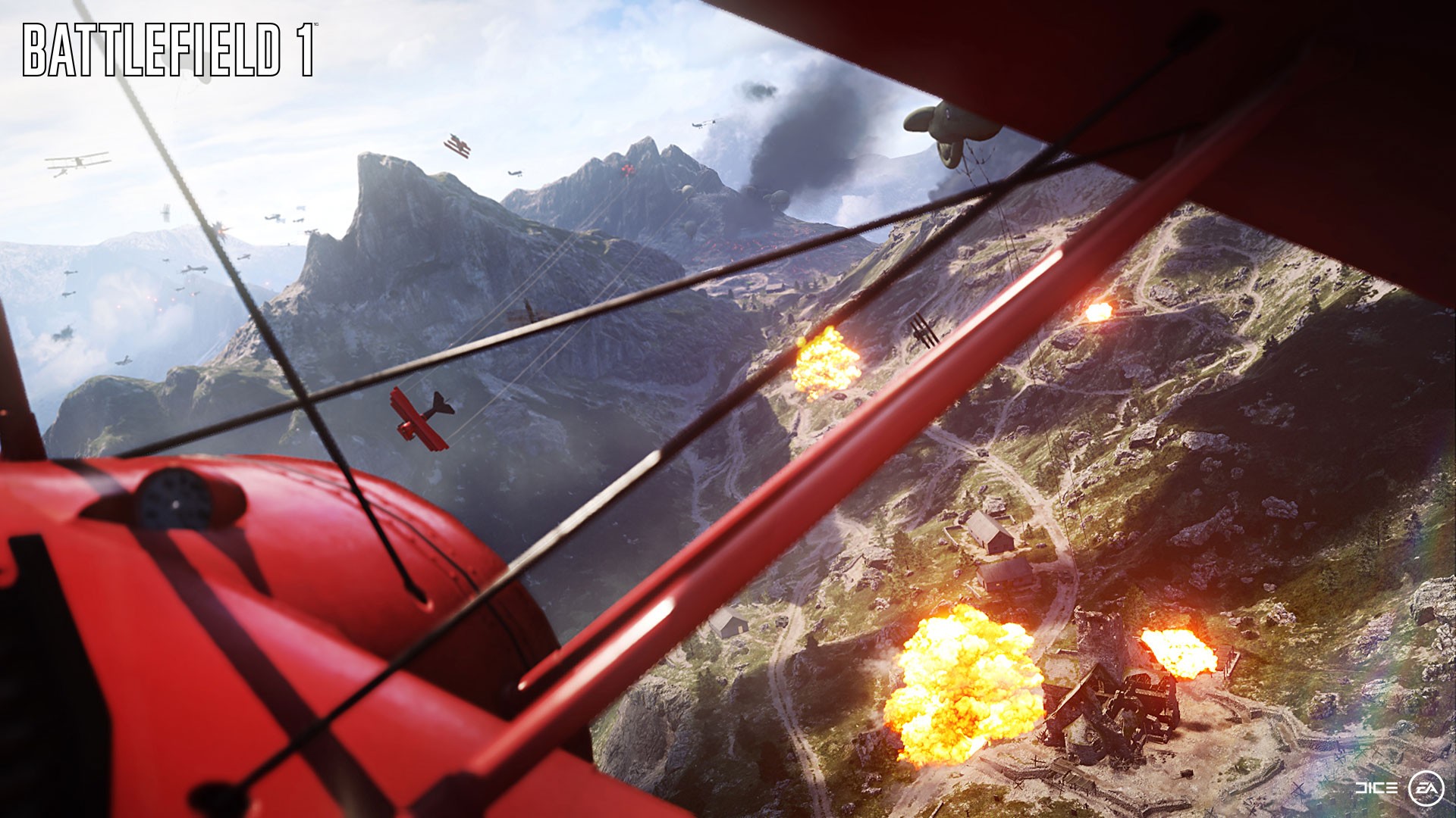 Battlefield 1 Battlefield Plane Wing Airplane Dogfight 1920x1080