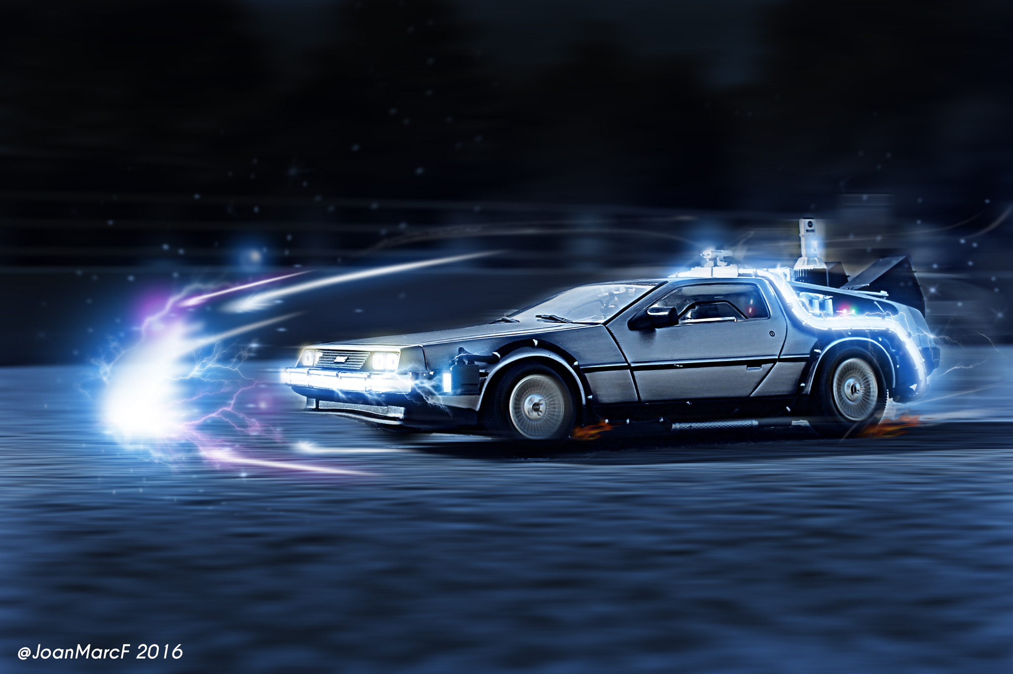 Toys DeLorean Time Machine 500px 2016 Year Digital Art Back To The Future Movie Vehicles 2048x1364