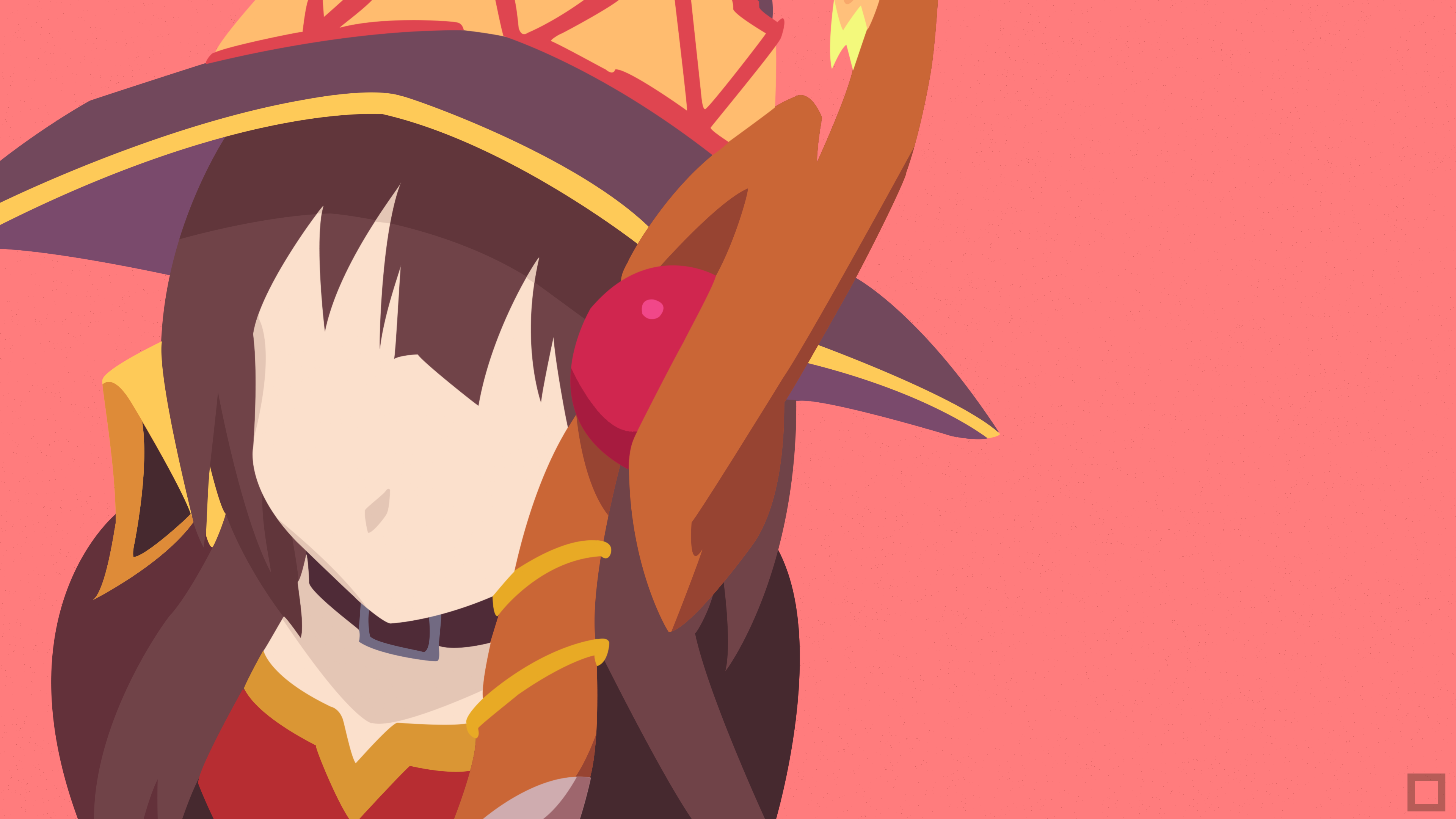 Kono Subarashii Sekai Ni Shukufuku Wo Megumin Tekmac Minimalism Simple Background 3840x2160