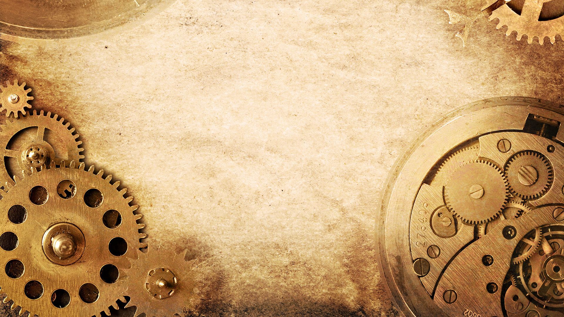 Technology Gears Clockwork Watches Steampunk Screw 1920x1080