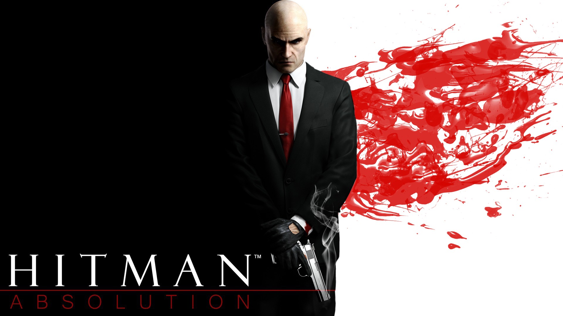 Hitman Absolution Agent 47 Red Red Tie Video Games 1920x1080