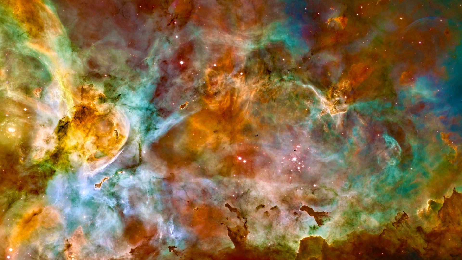 Carina Nebula Nebula Space Galaxy Space Art 1920x1080
