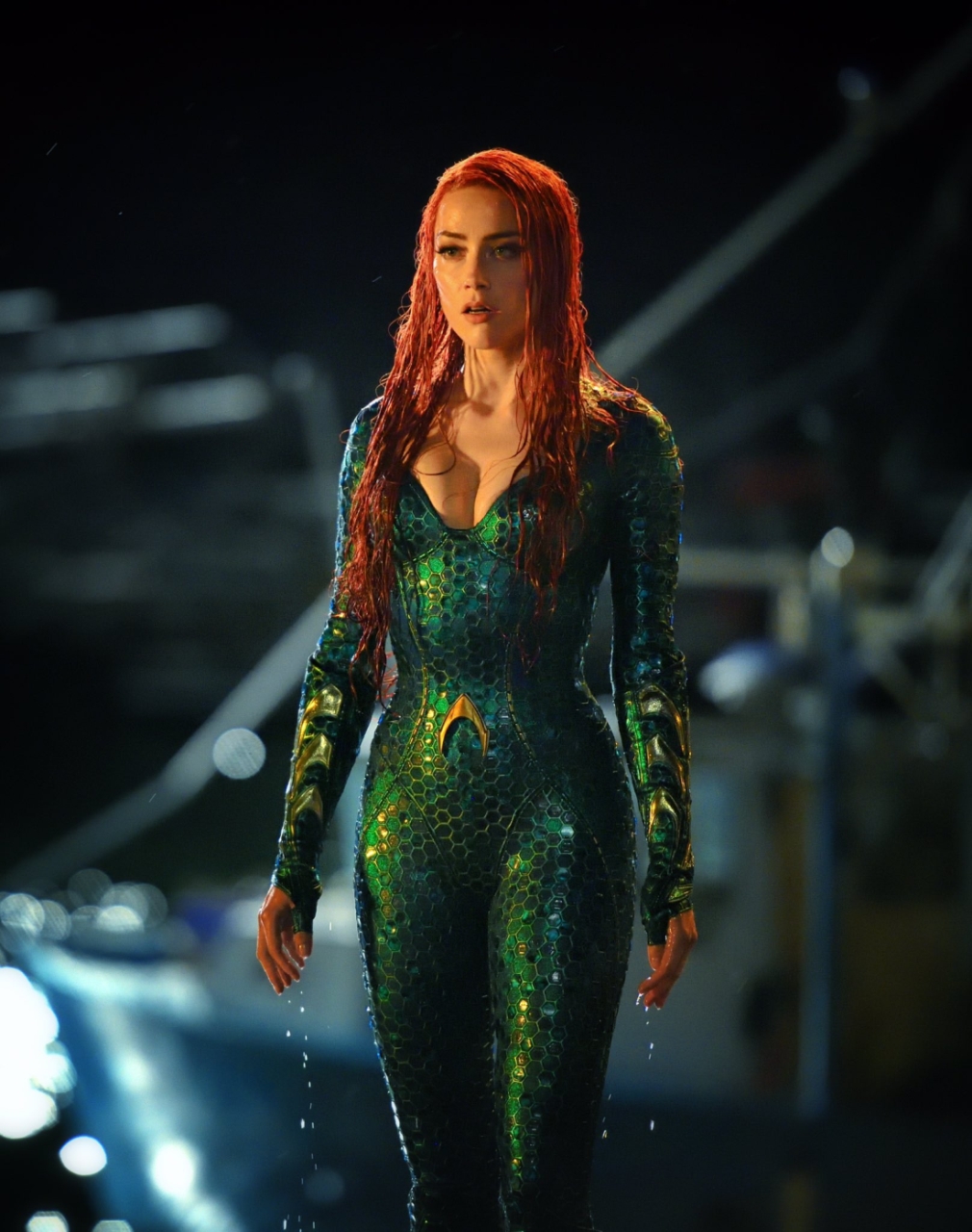 Amber Heard Women Actress Redhead Long Hair Mera Aquaman DC Comics Dceu Water 1010x1280