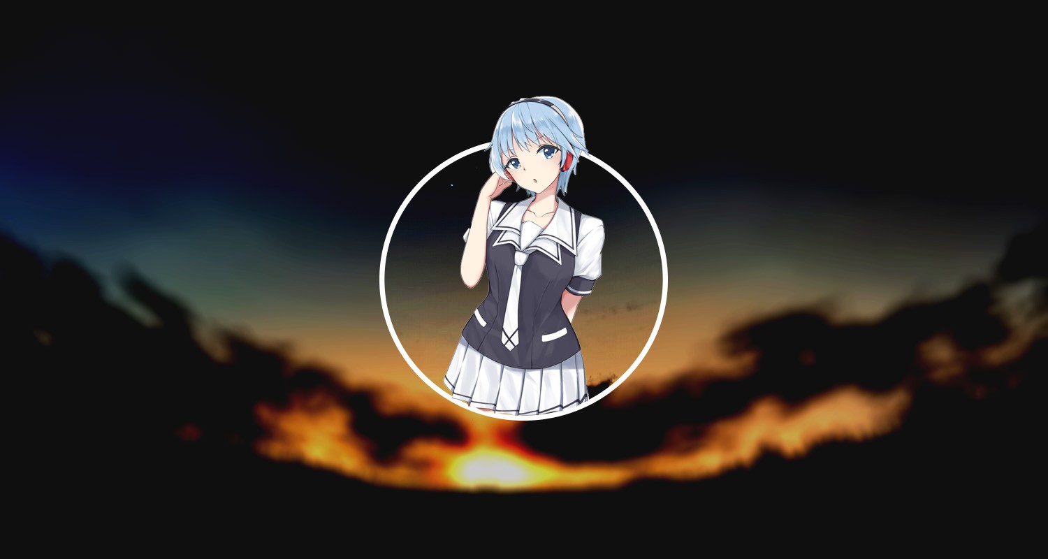 Fuuka Sunset Blue Hair Anime Anime Girls Sky 1500x800