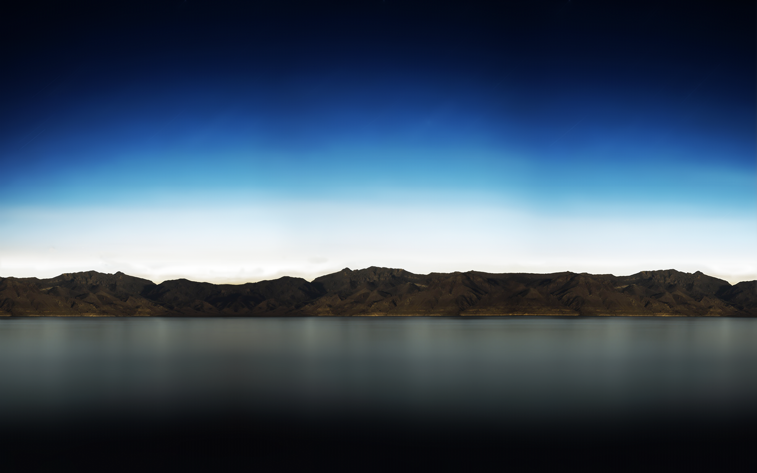 Landscape Coast Mountains Dark Halftone Pattern Filter Lake 2560x1600