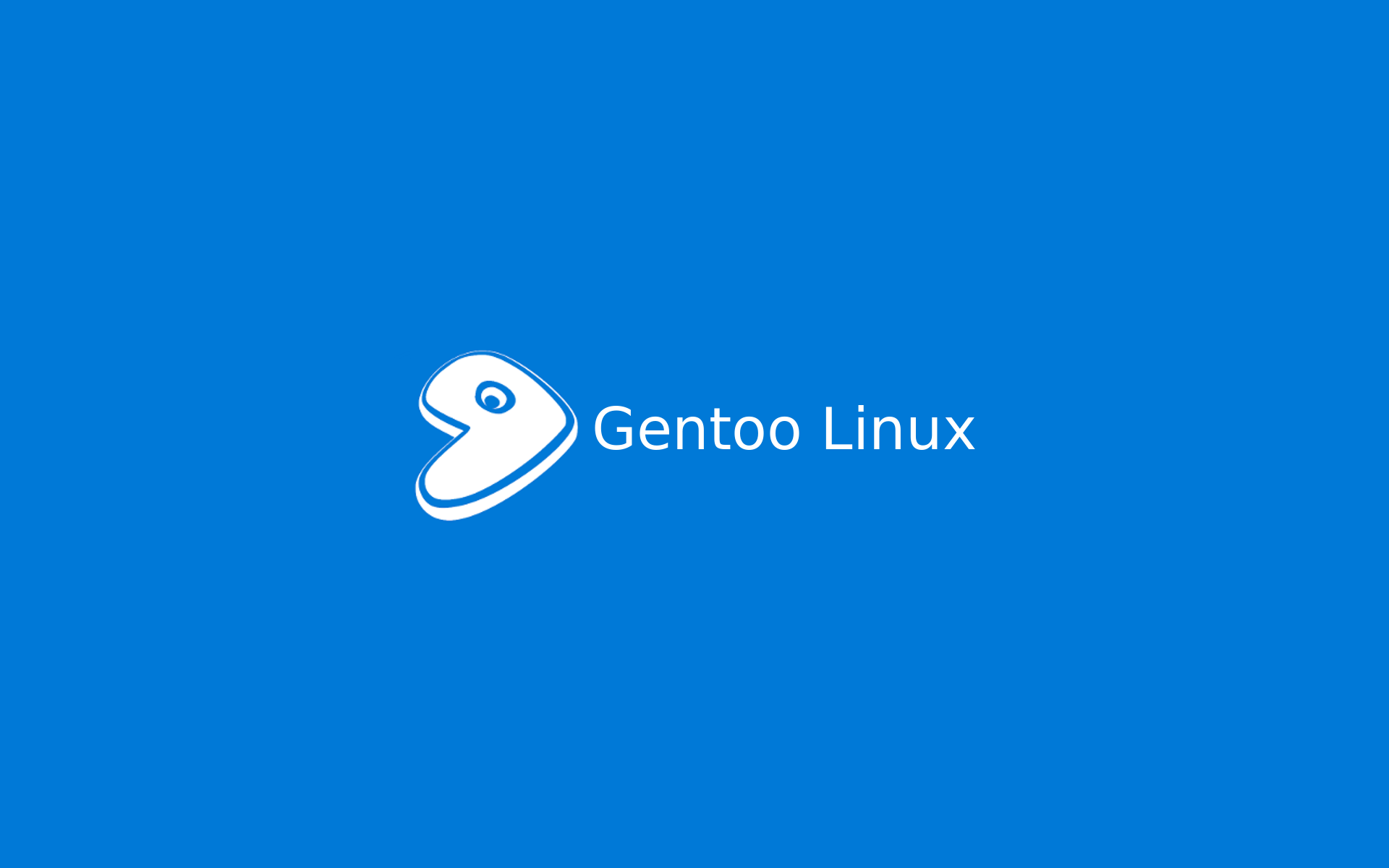 Linux Gentoo Minimalism Simple Background Blue Background Operating System 1920x1200