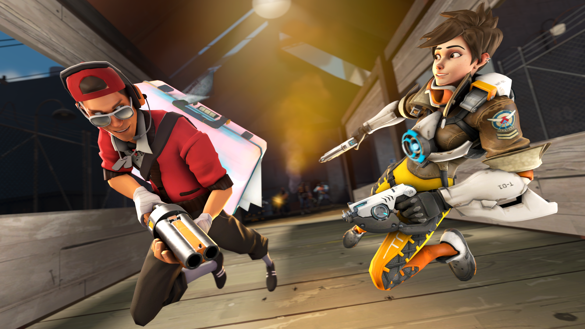 Scout Team Fortress Tracer Overwatch 1920x1080