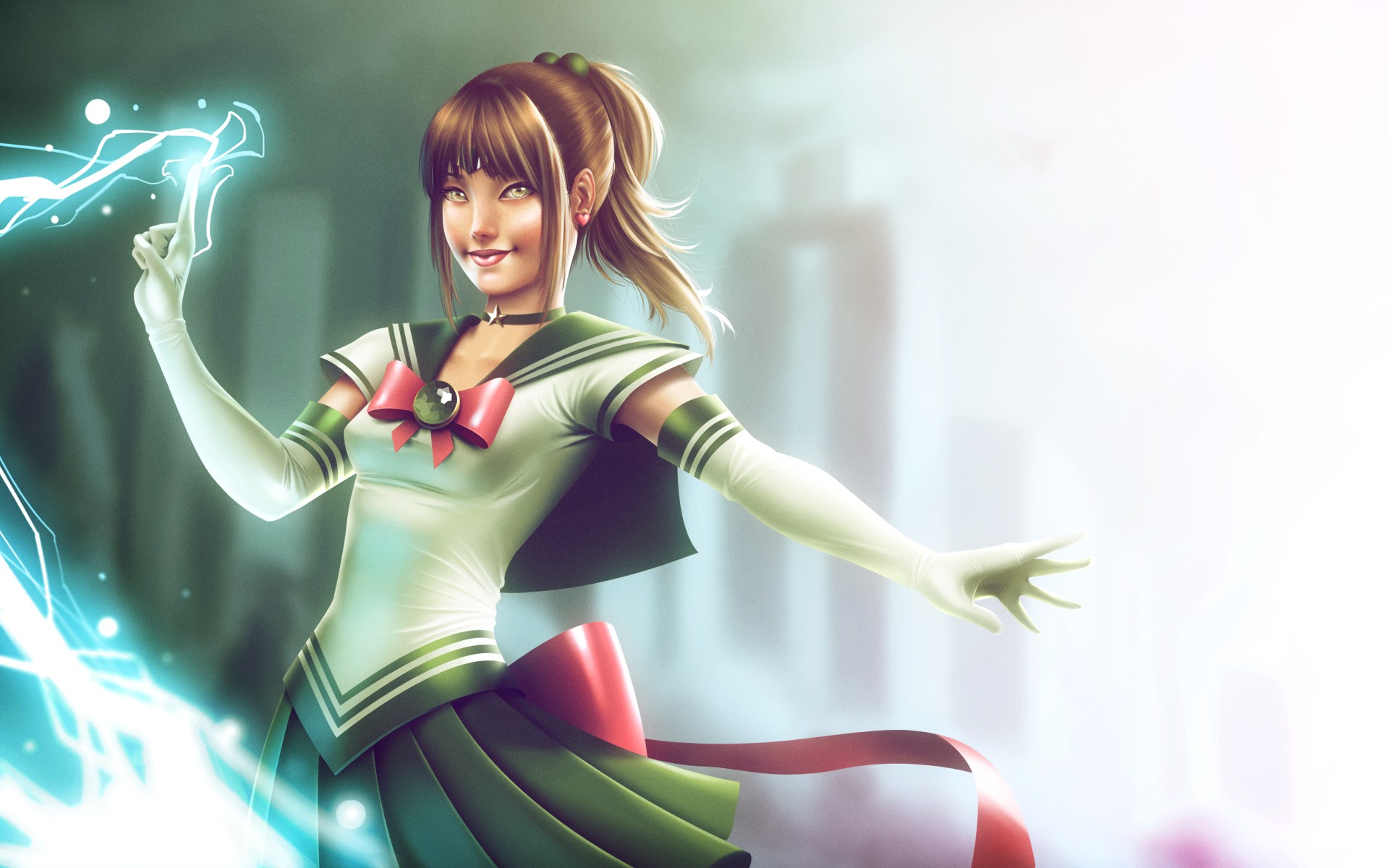 Sailor Moon Digital Art Sailor Jupiter 1920x1200