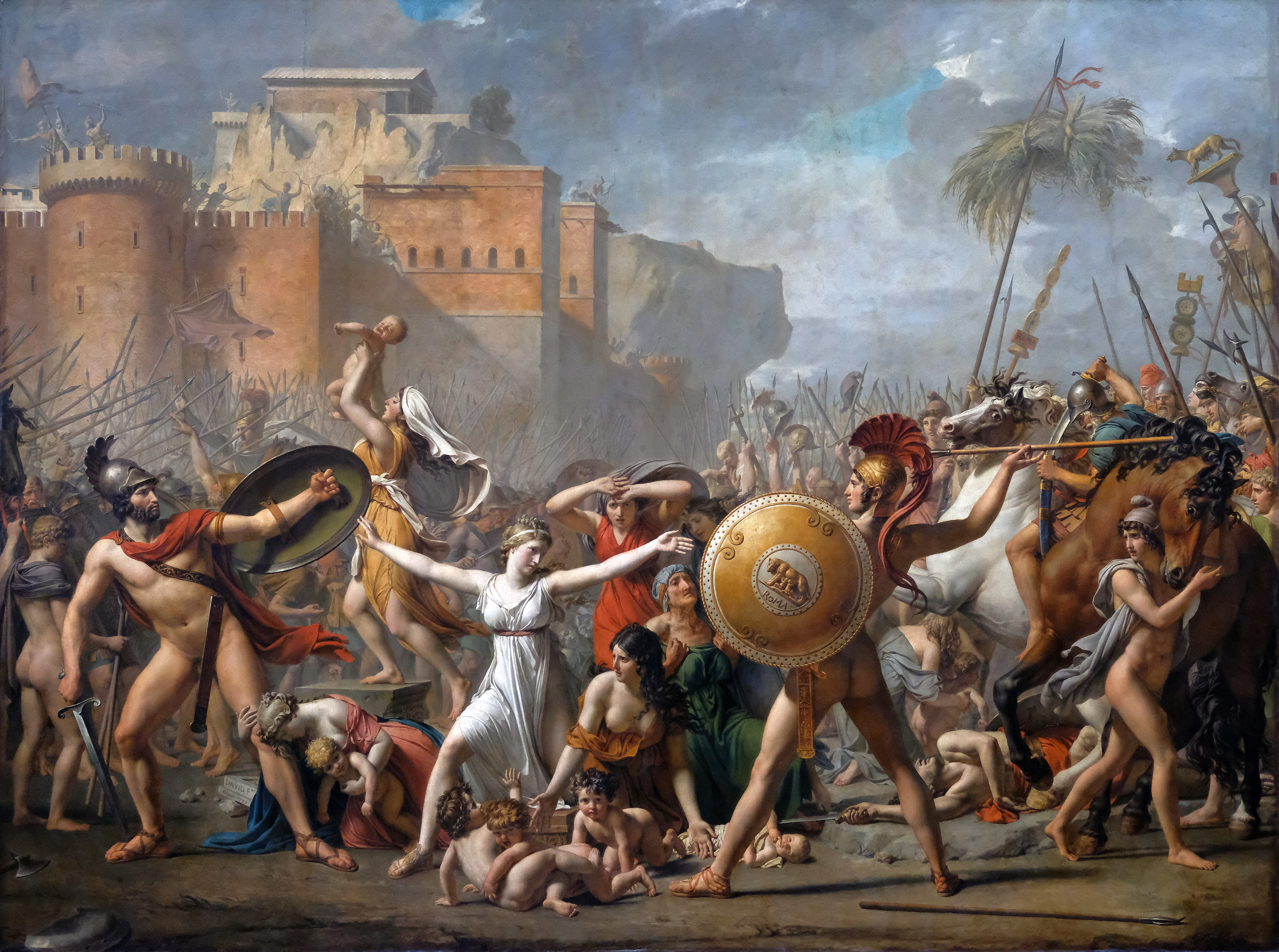 Jacques Louis David Classic Art The Intervention Of The Sabine Women Painting Mythology 4926x3666