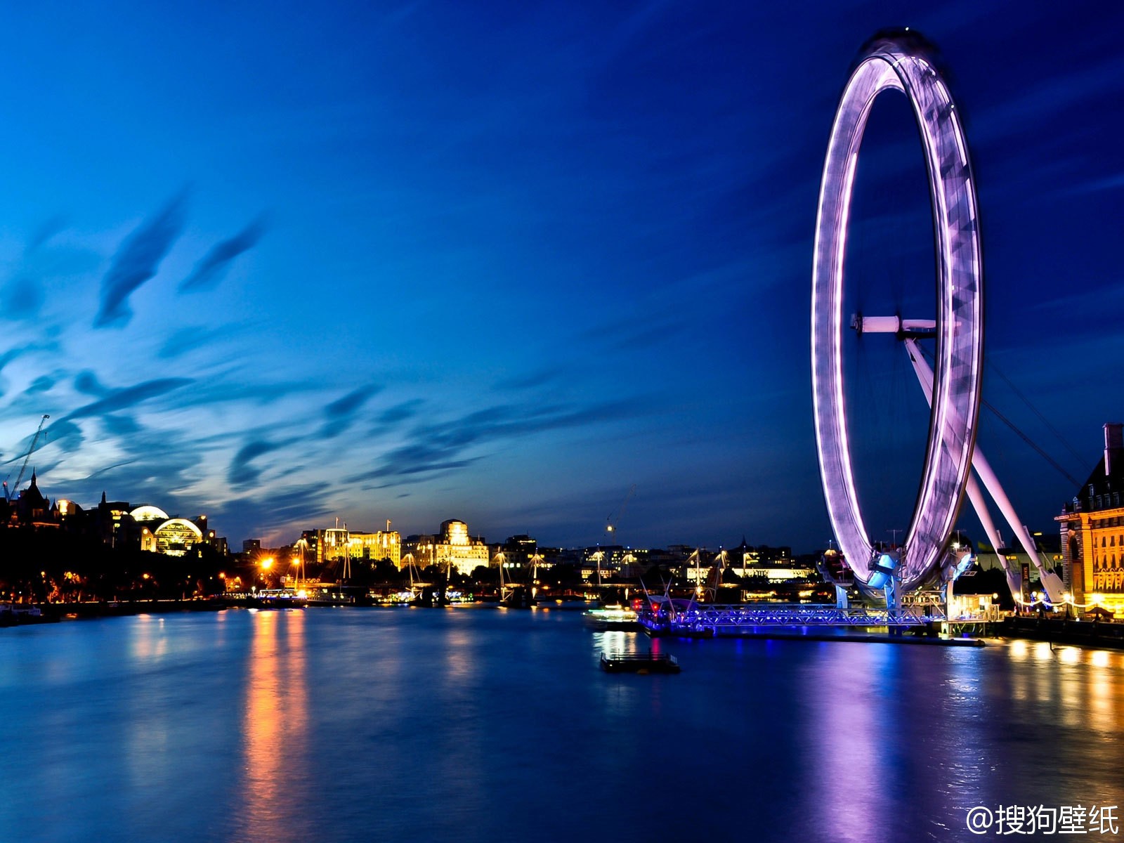 Ferris Wheel Cityscape City London London Eye City Lights 1600x1200