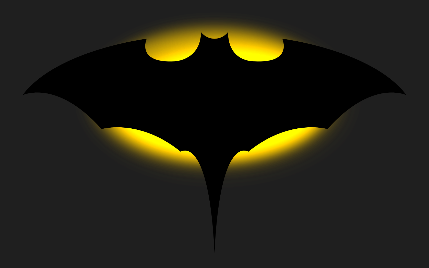 Batman Bat Signal Digital Art Vector Art Minimalism Batman Logo 1680x1050