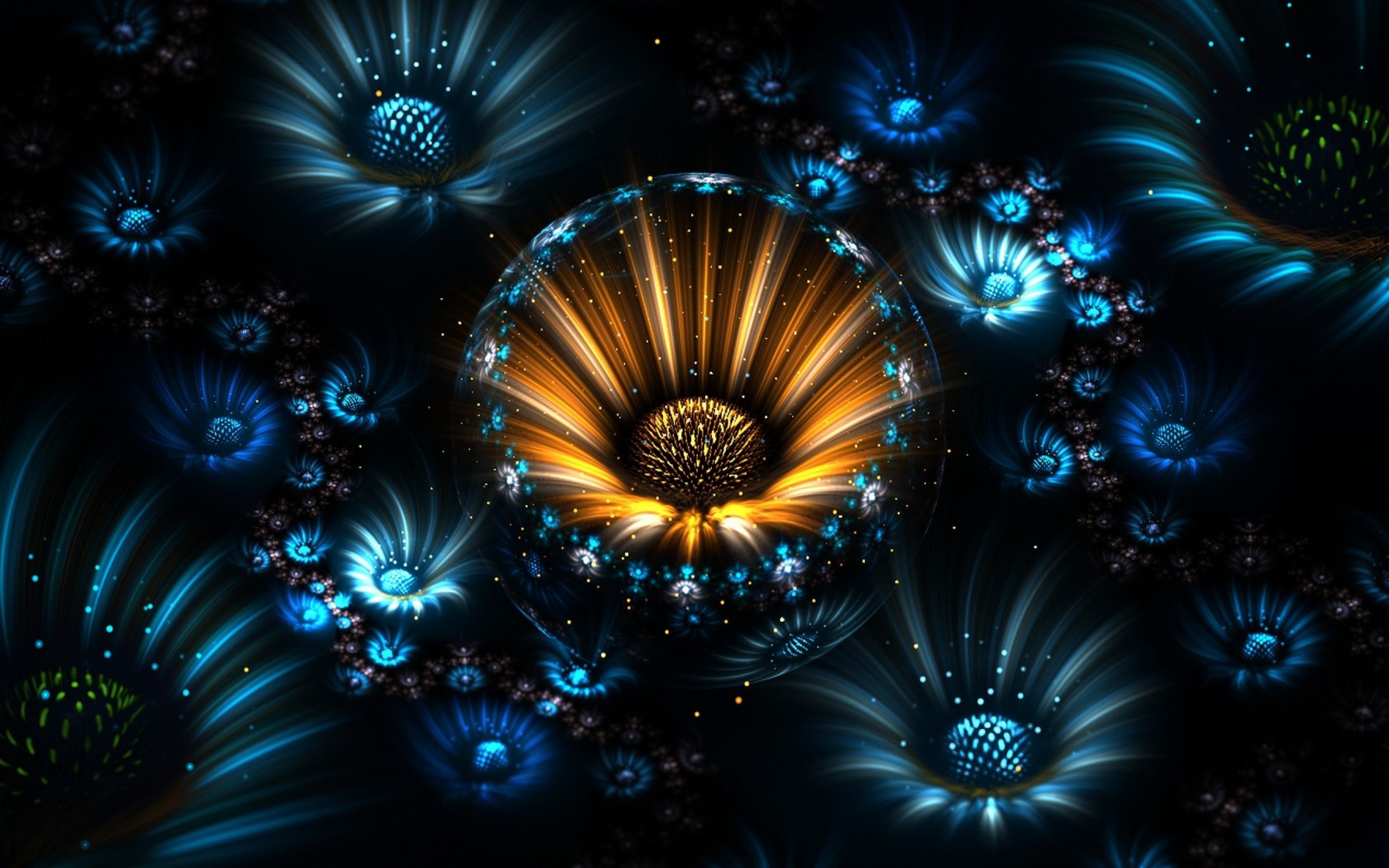 Abstract Fractal Fractal Flowers 2560x1600