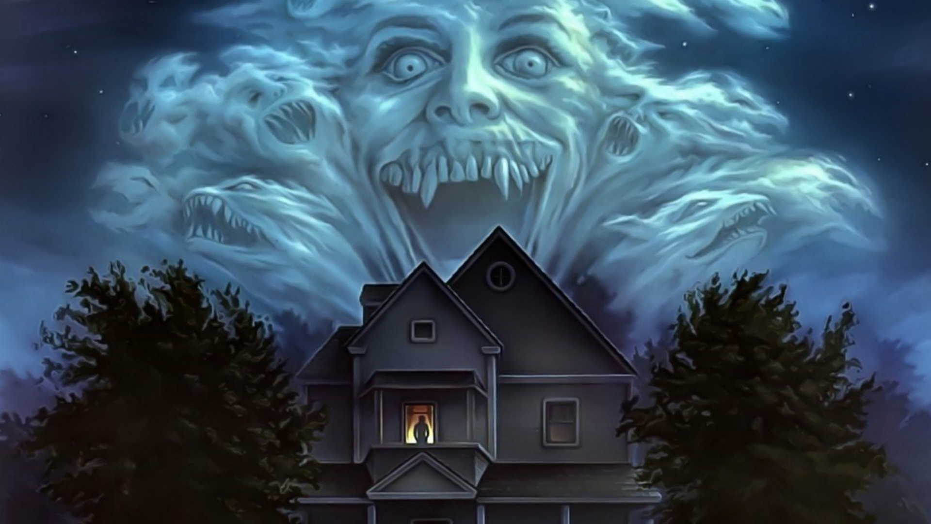 Ночные хорроры. Ночь страшно. Страшный дом арт.