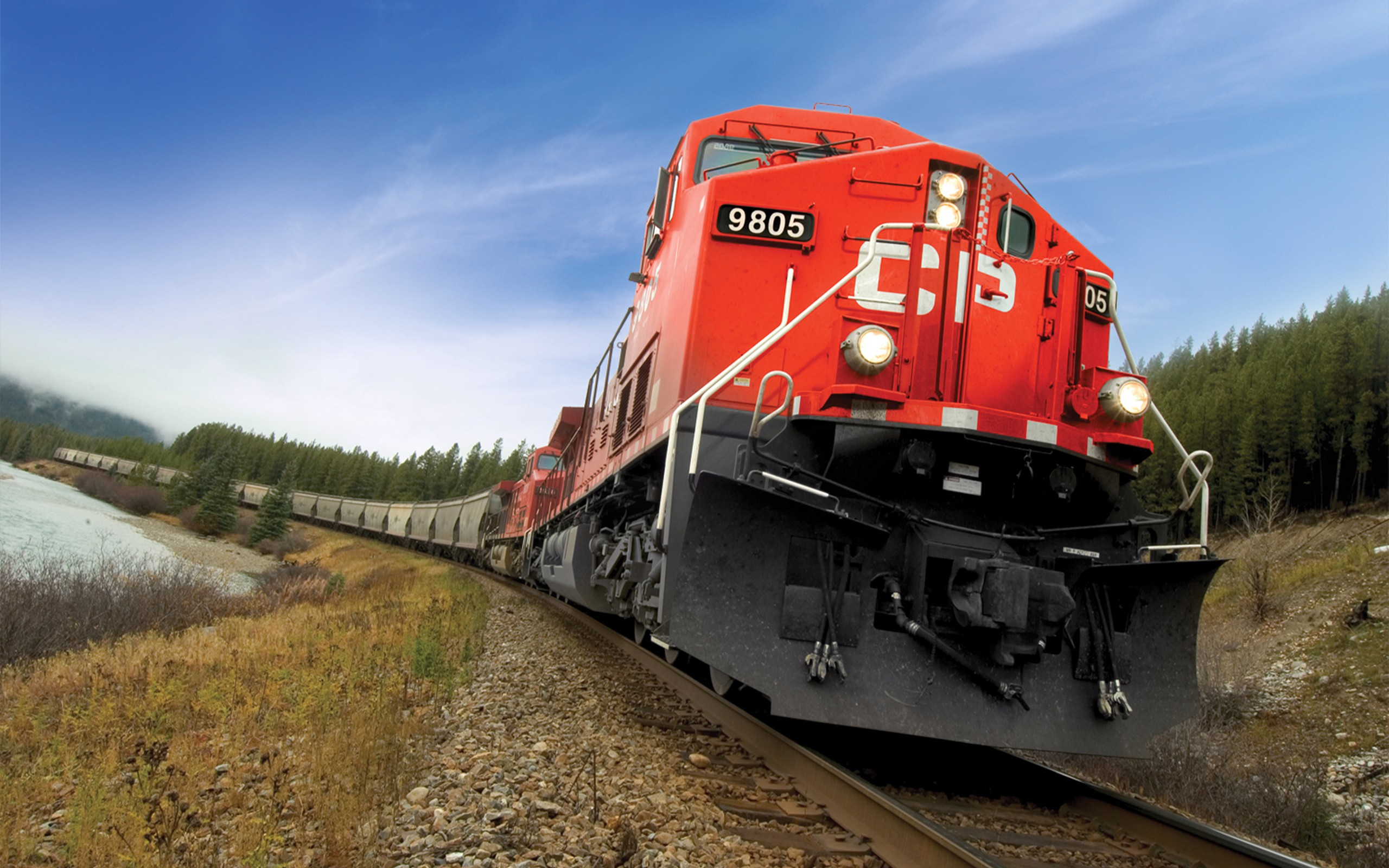 Diesel Locomotive Freight Train Train Railway Vehicle Numbers Locomotive 2560x1600