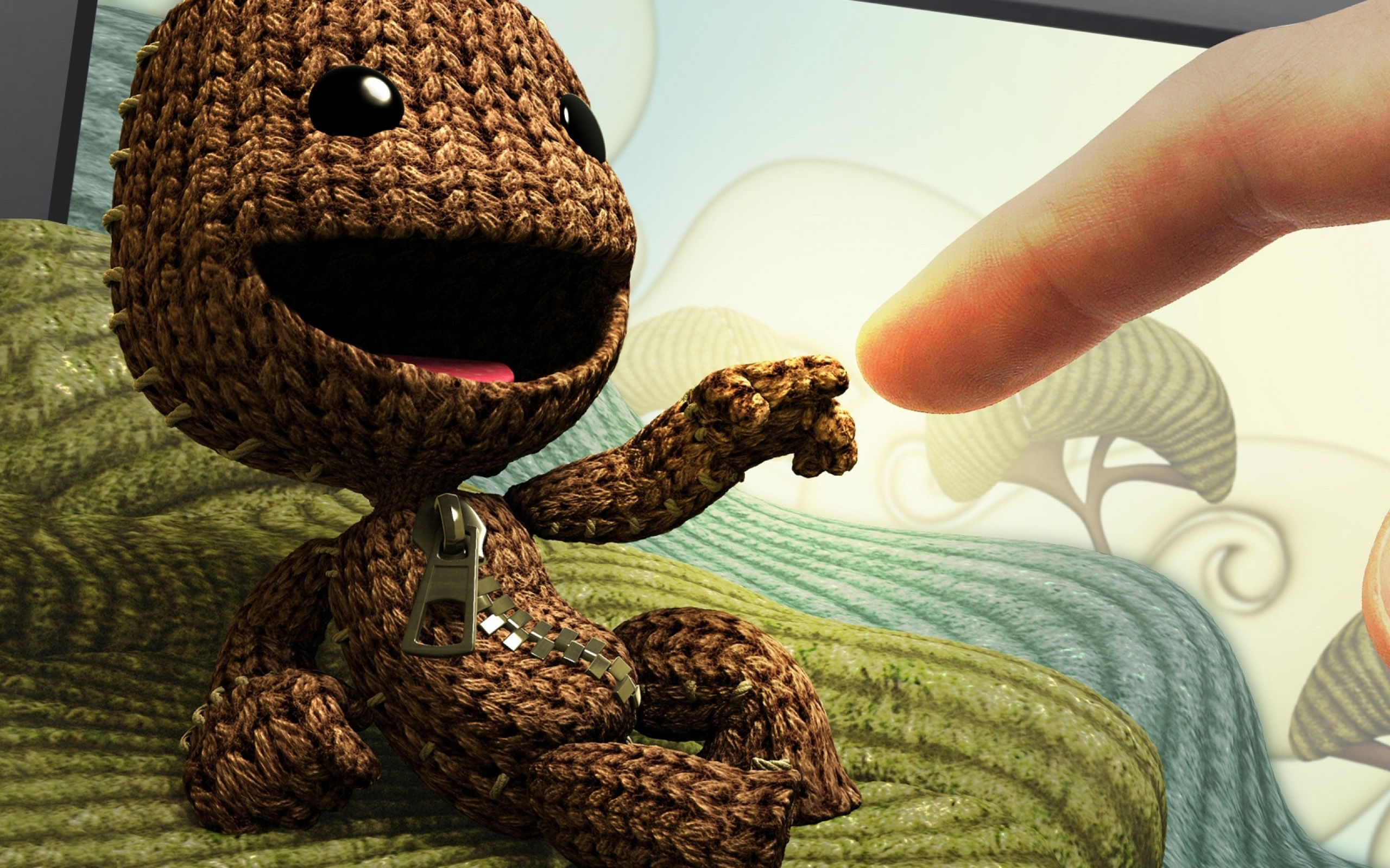 Video Games Digital Art Little Big Planet Happy Sackboy 2560x1600