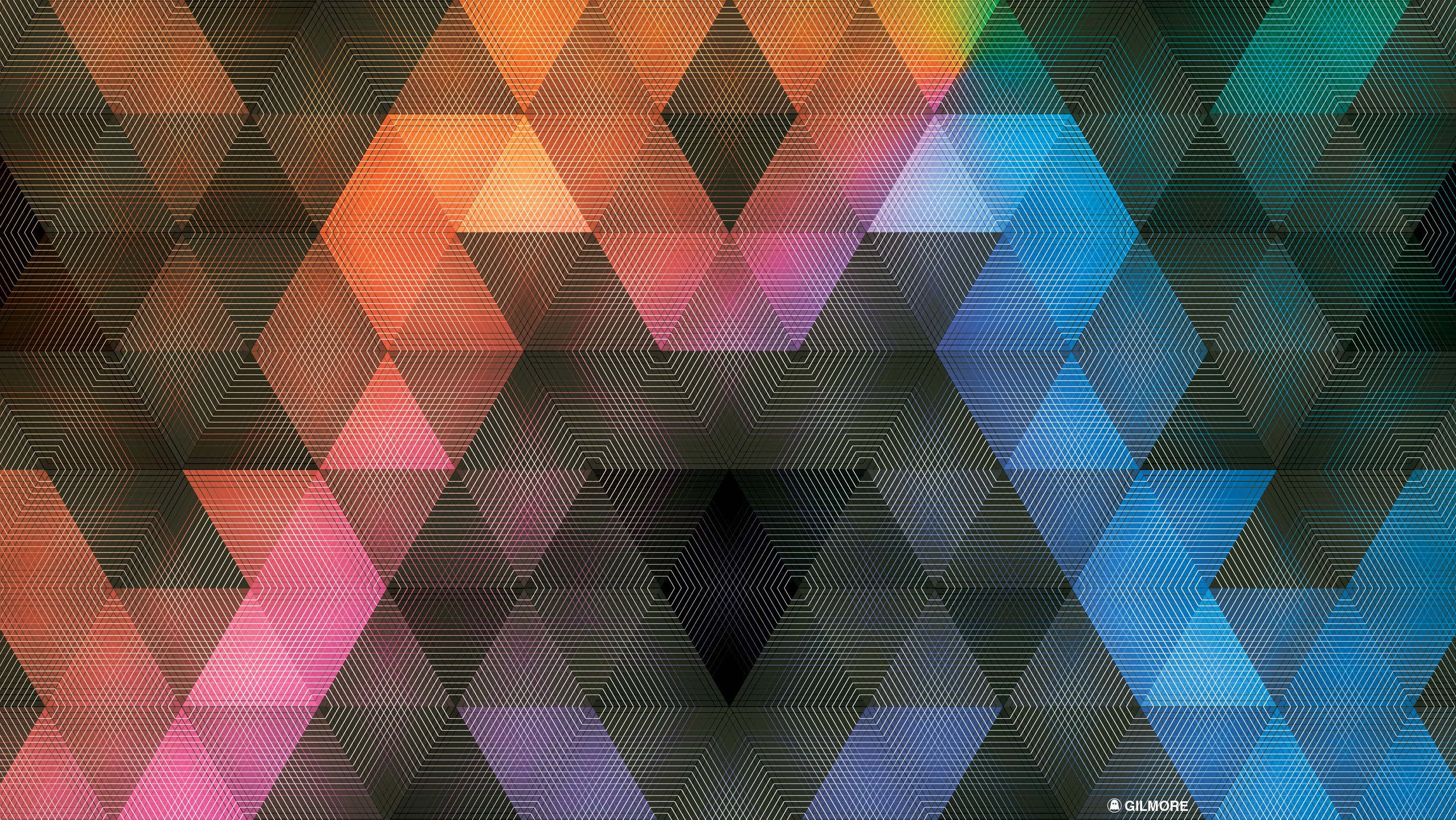 Abstract Pattern Andy Gilmore Geometry Andy Gilmore Pattern Geometry Abstract Colorful 2556x1440