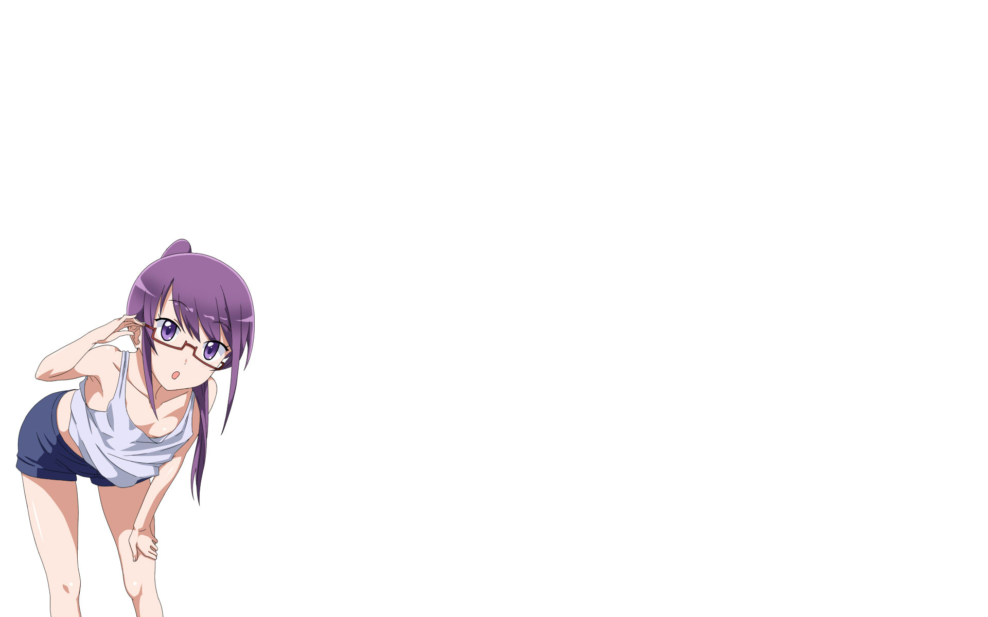 Anime Anime Girls Simple Background Comic Girls Glasses 1920x1200