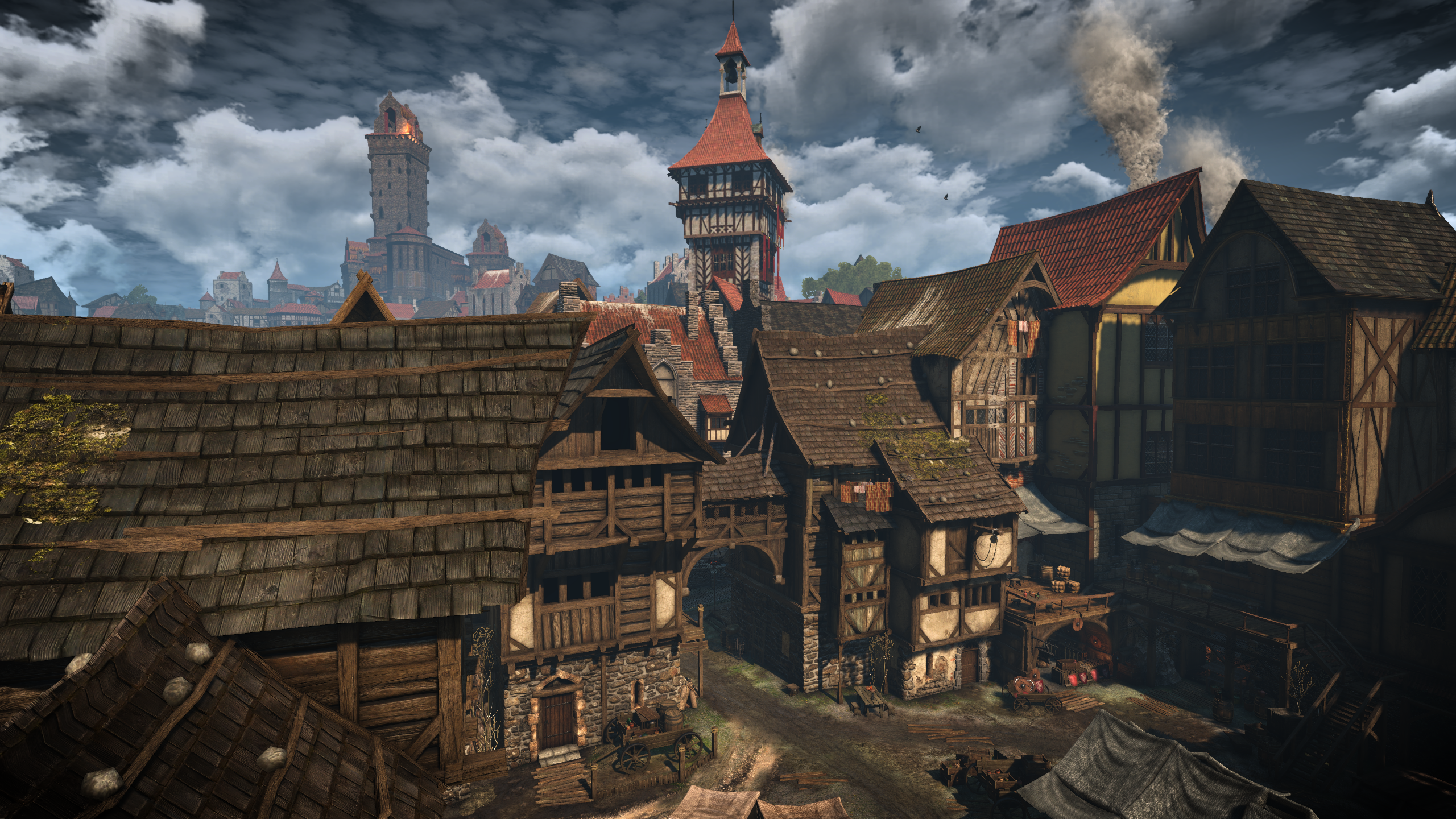 The Witcher 3 Wild Hunt Novigrad Video Games The Witcher Fantasy Town Fantasy City 2560x1440