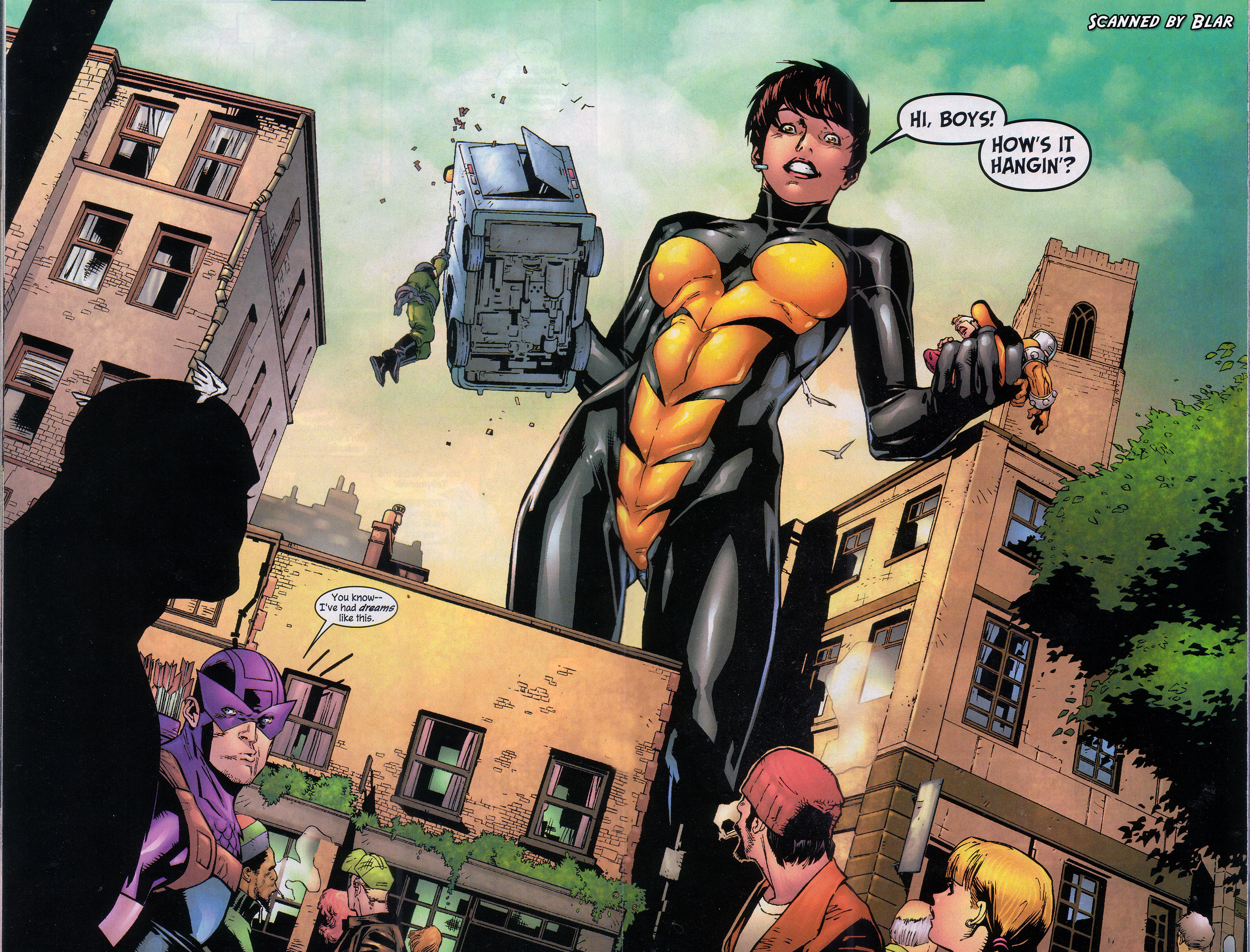 Giantess Marvel Comics The Wasp Hawkeye Captain America The Avengers 2625x2000