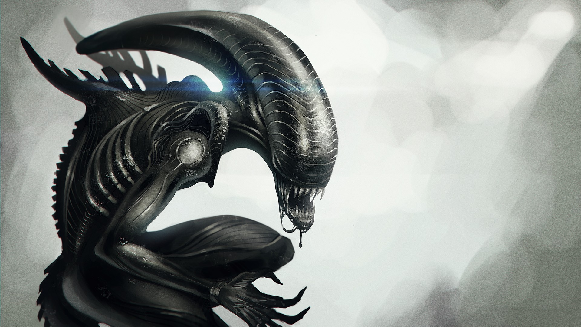 Prometheus Movie Xenomorph Science Fiction Horror Creature Digital Art Aliens 1920x1080