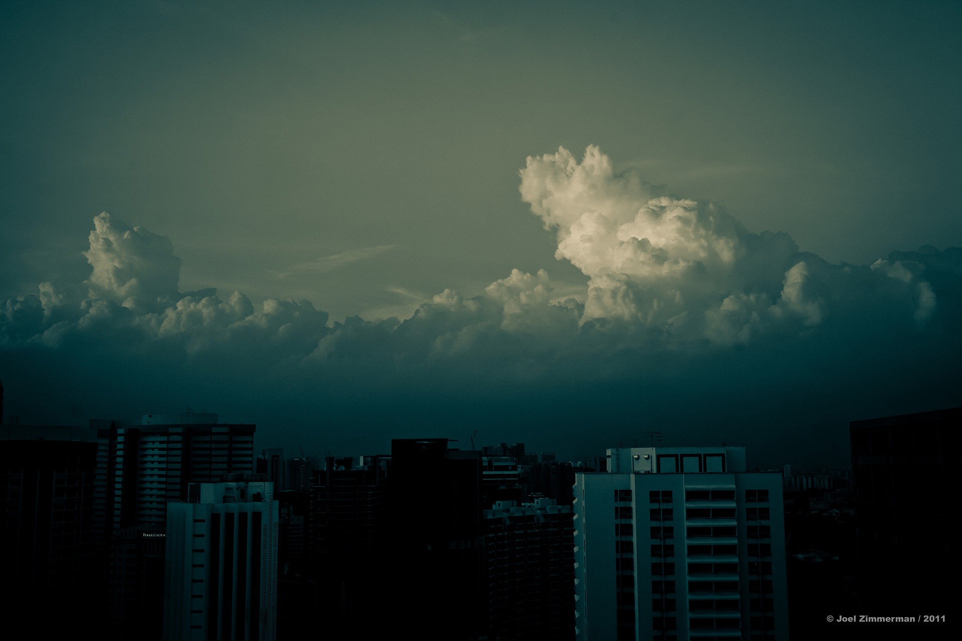 Clouds Building 2011 Year Dark City Cityscape 1920x1280