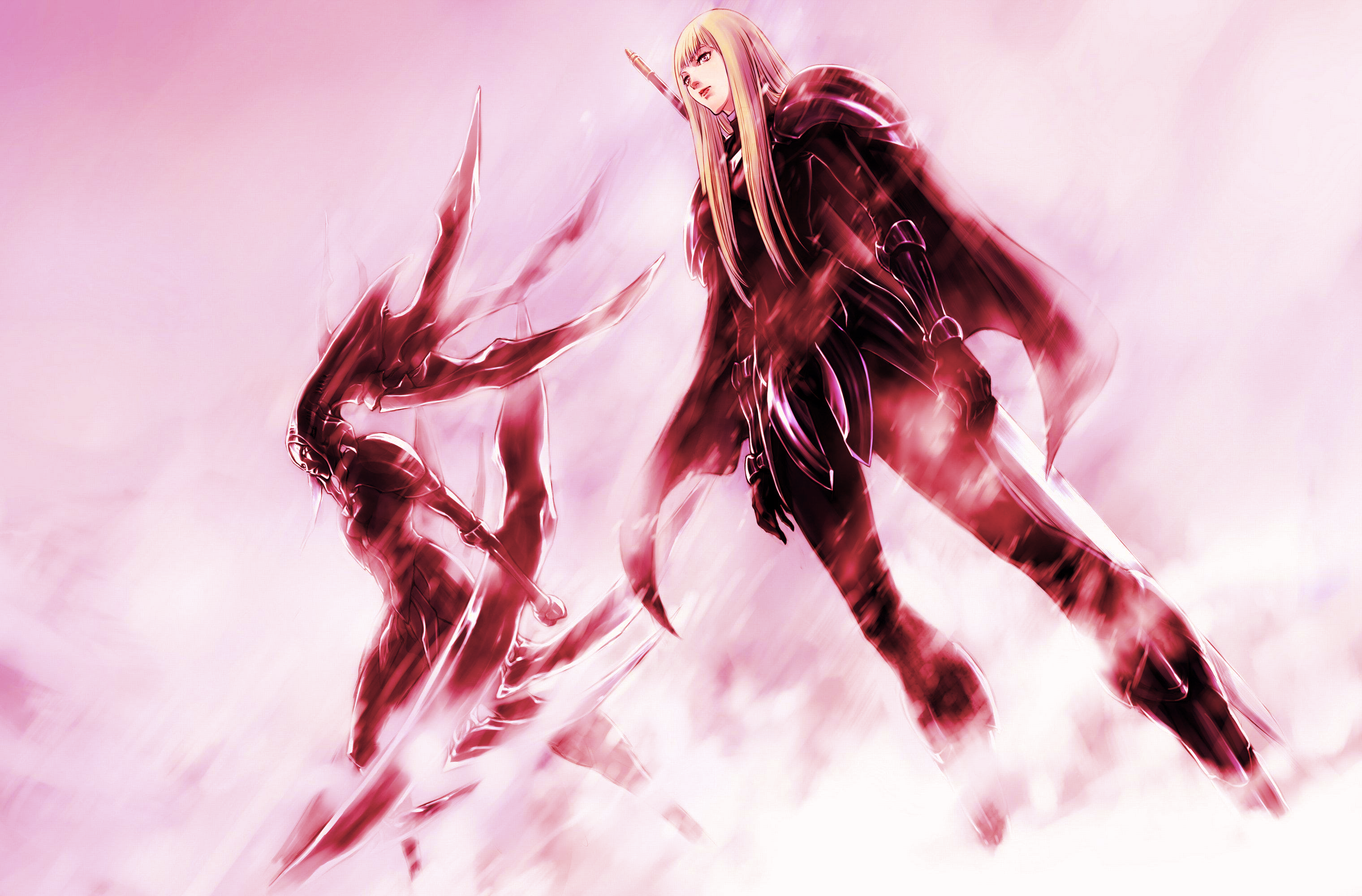 Claymore Anime Red Anime Anime Girls Blonde 3040x2000