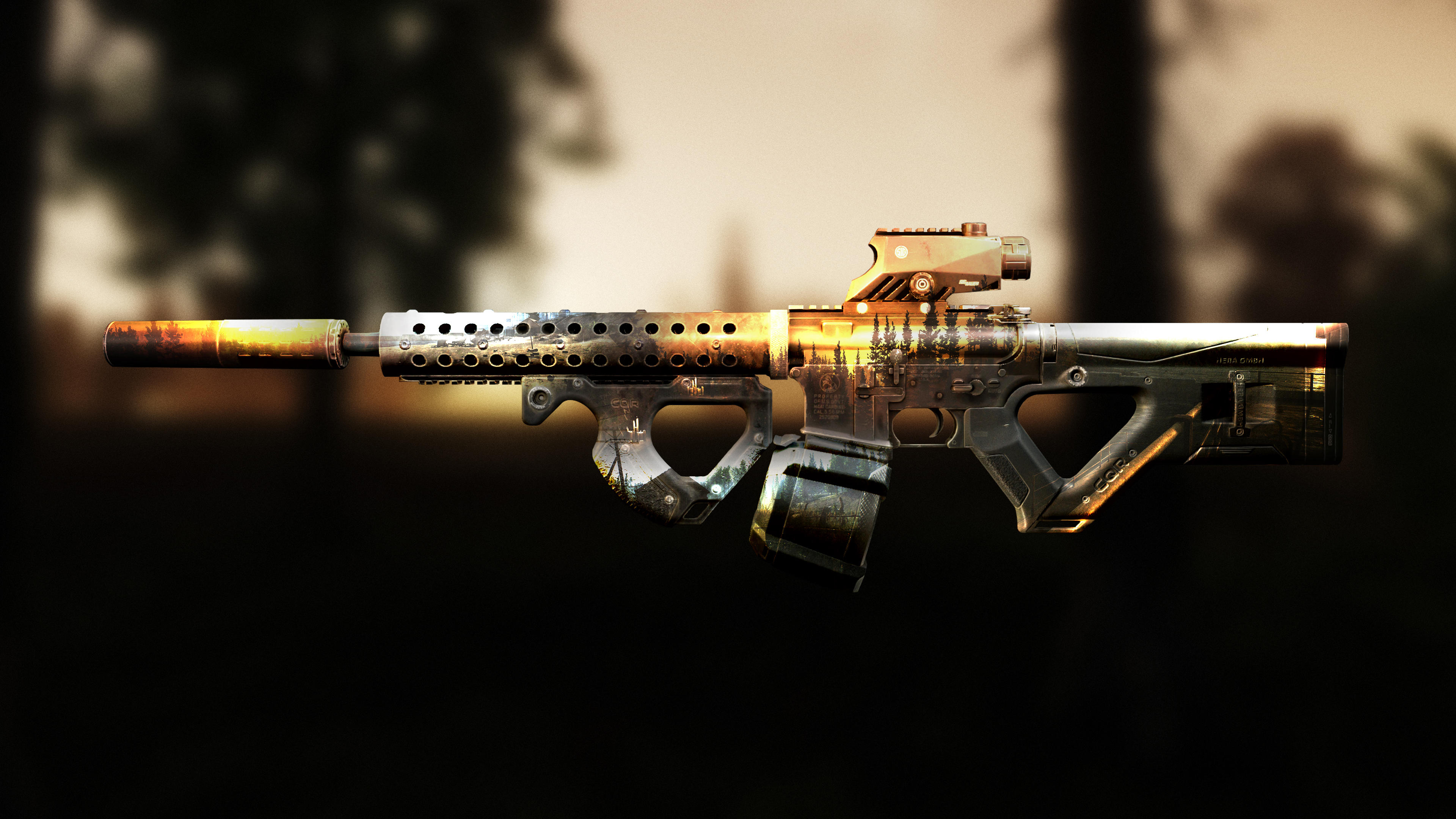 Escape From Tarkov M4A1 Carbine Forest Sunset Rifles 3840x2160