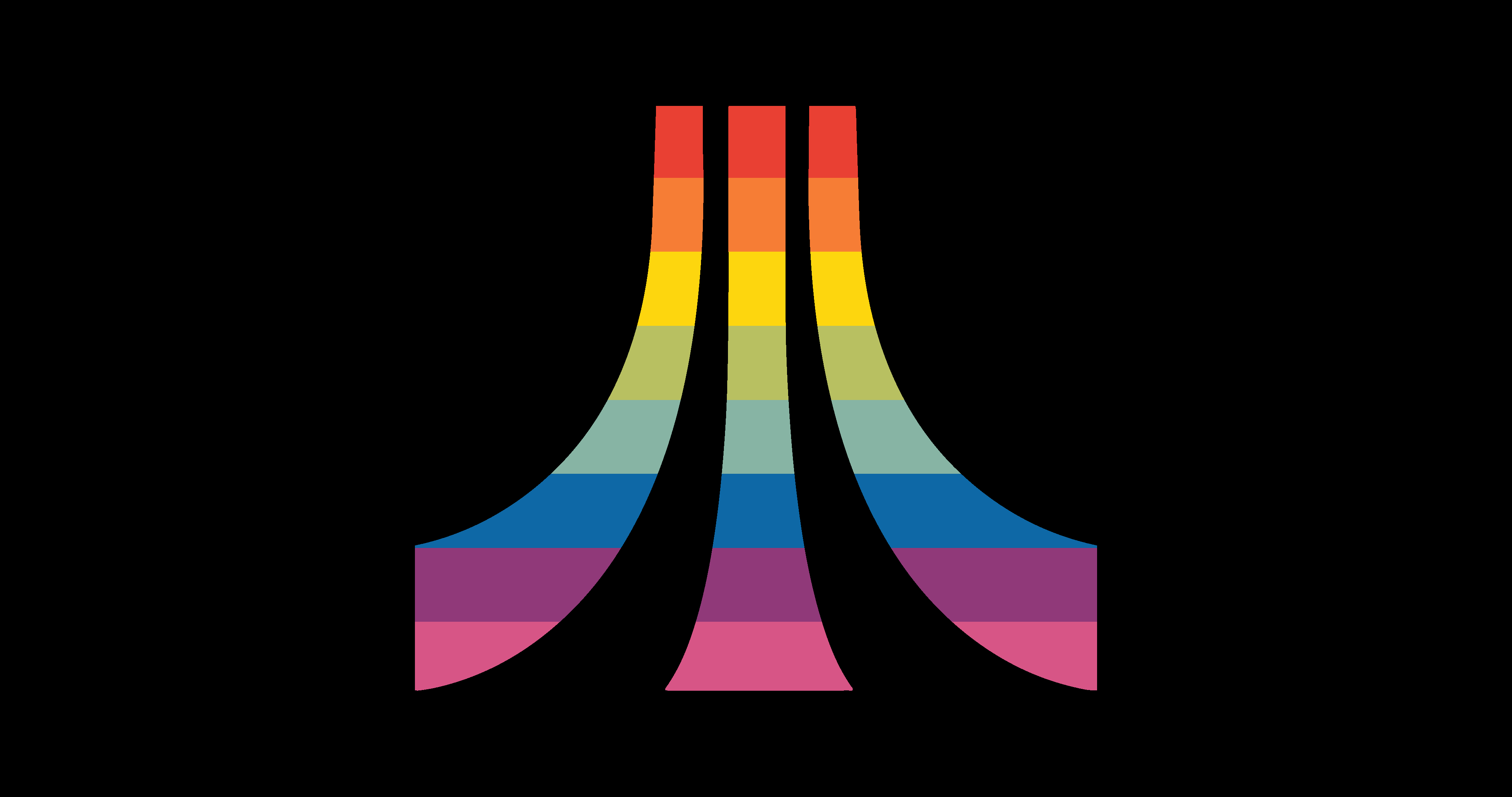 Atari Logo Logo Rainbows Minimalism Brands Ahoy 4096x2160