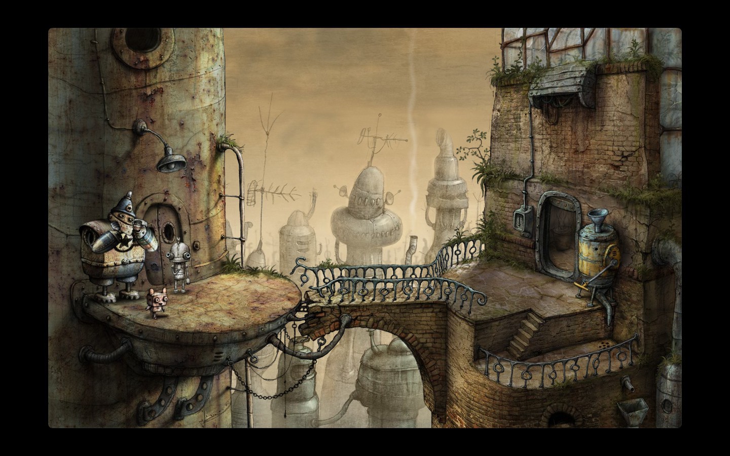 Steam Software Video Games Machinarium Bridge Robot City Screen Shot 1440x900