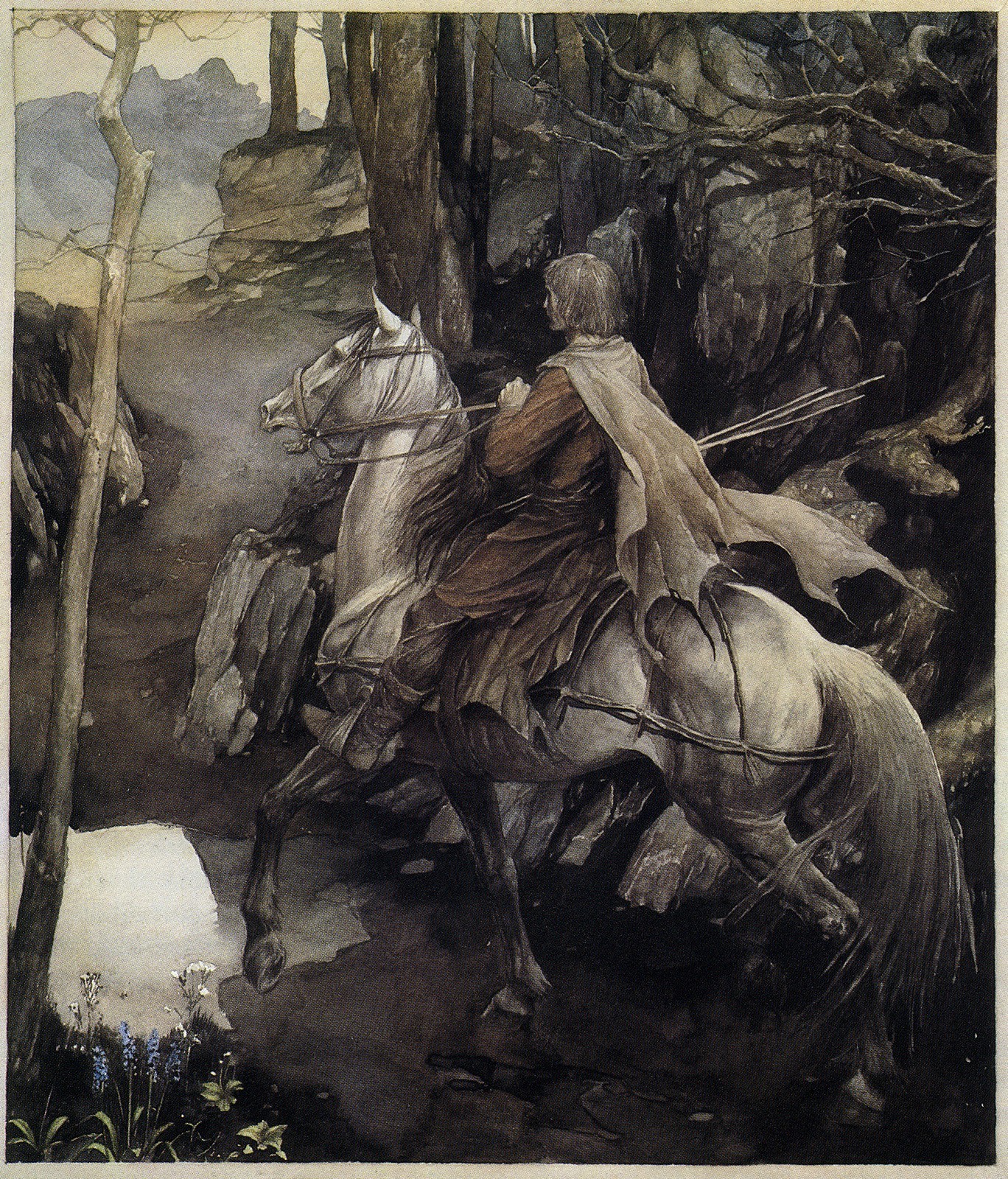 Painting Medieval Horseman The Mabinogion Alan Lee 1368x1600