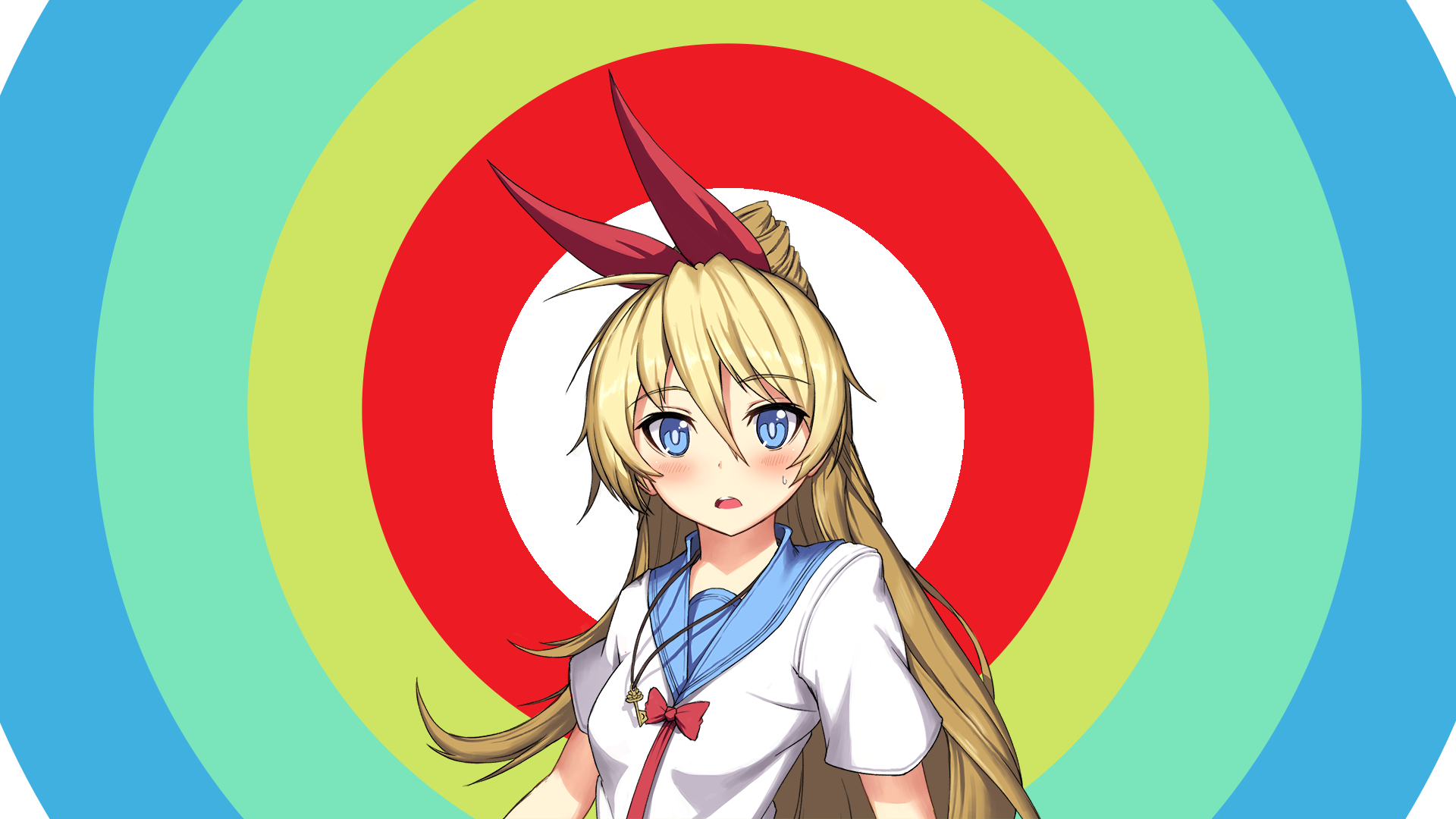 Anime Anime Girls Blonde Long Hair Nisekoi Kirisaki Chitoge Blue Eyes School Uniform Hair Ornament R 1920x1080