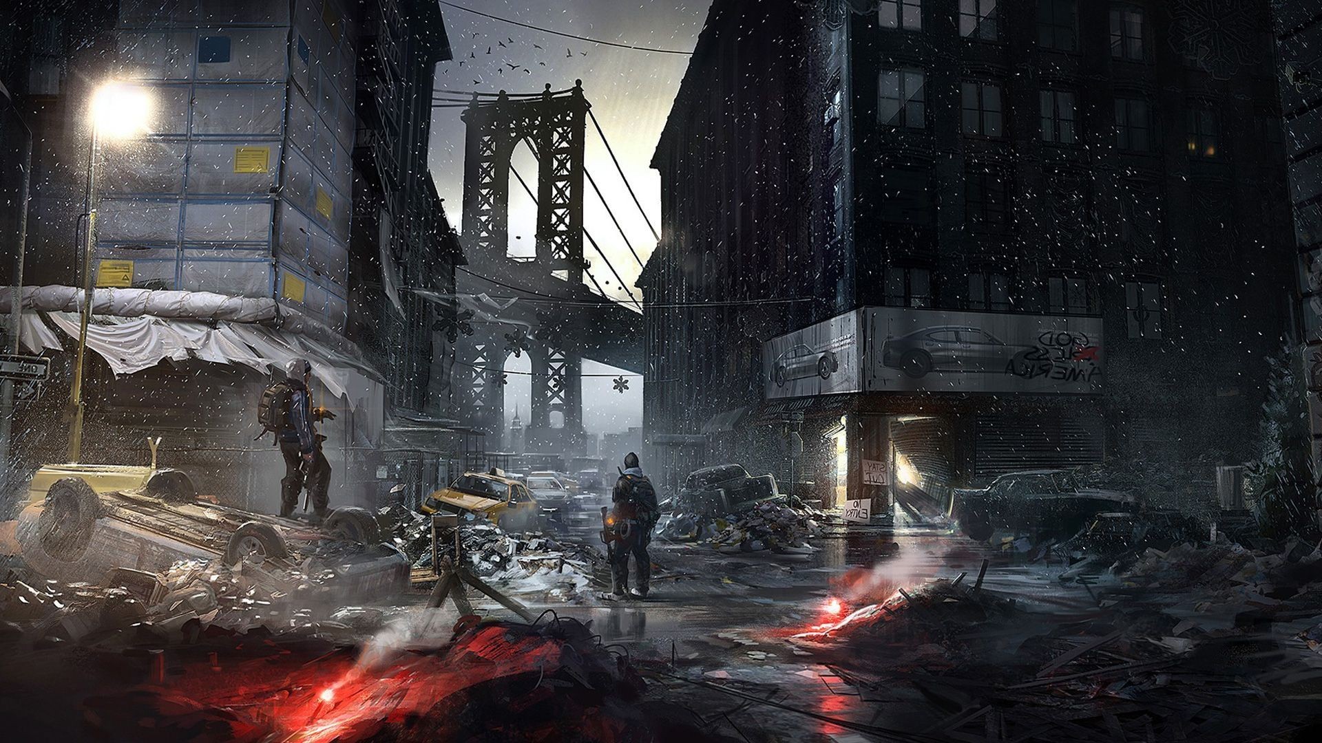 Tom Clancys The Division Apocalyptic Tom Clancys Video Games Concept Art Manhattan Computer Game Bro 1920x1080