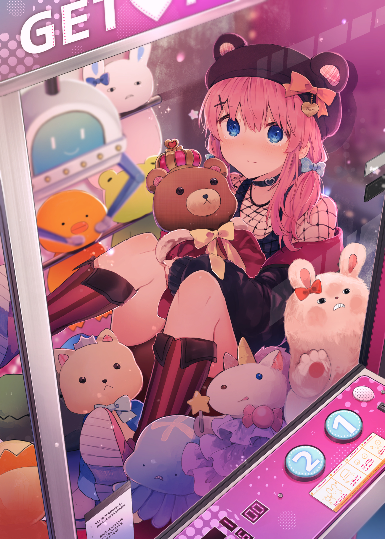 Anime Anime Girls Digital Art Artwork 2D Portrait Display Vertical Arcade Machine Plush Toy 1300x1820