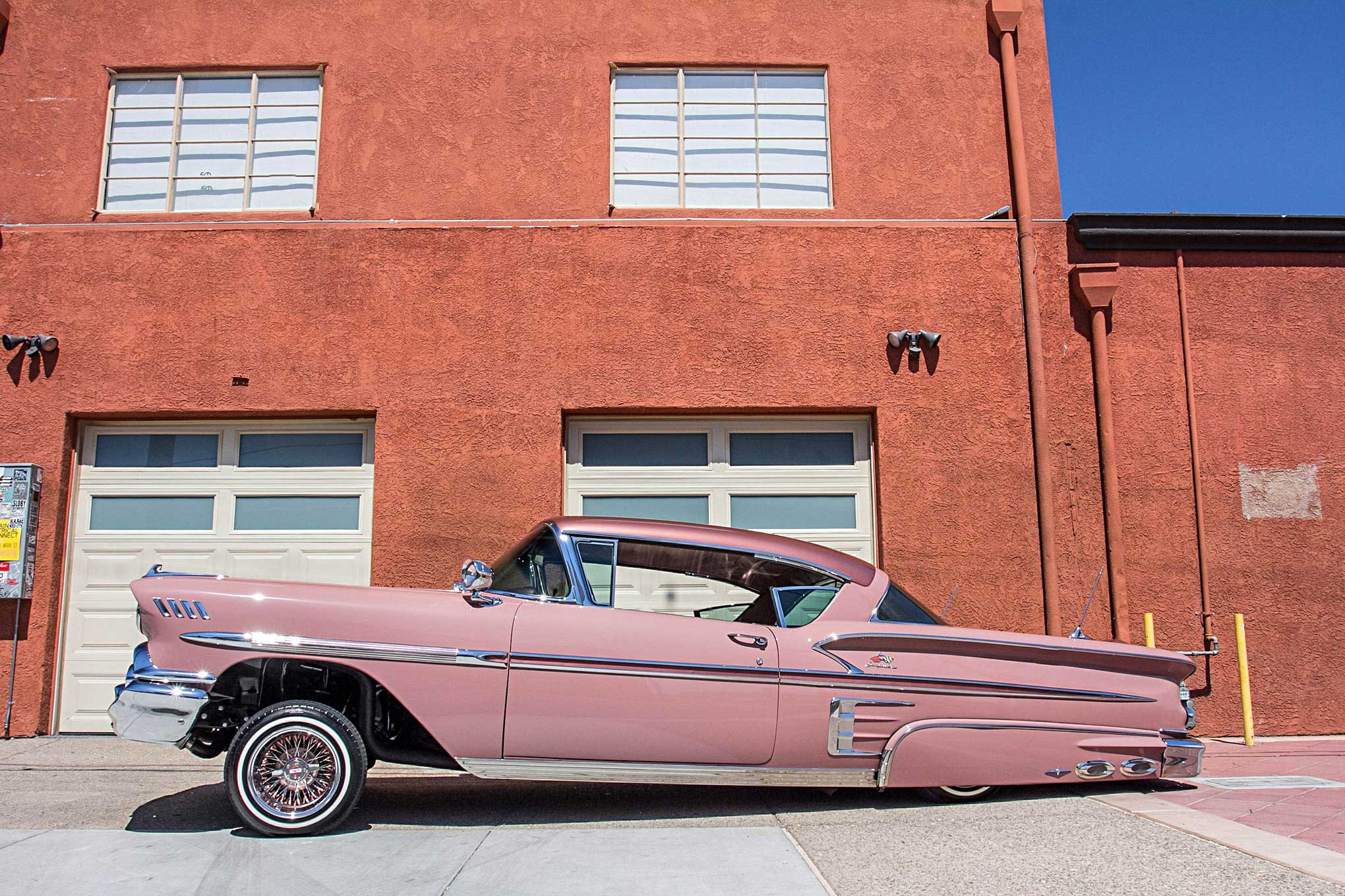 1958 Chevrolet Impala Lowrider Muscle Car Pink Car 2040x1360