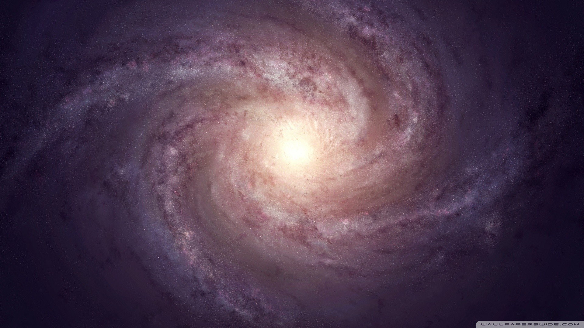 Galaxy Spiral Galaxy Space Space Art Digital Art 1920x1080
