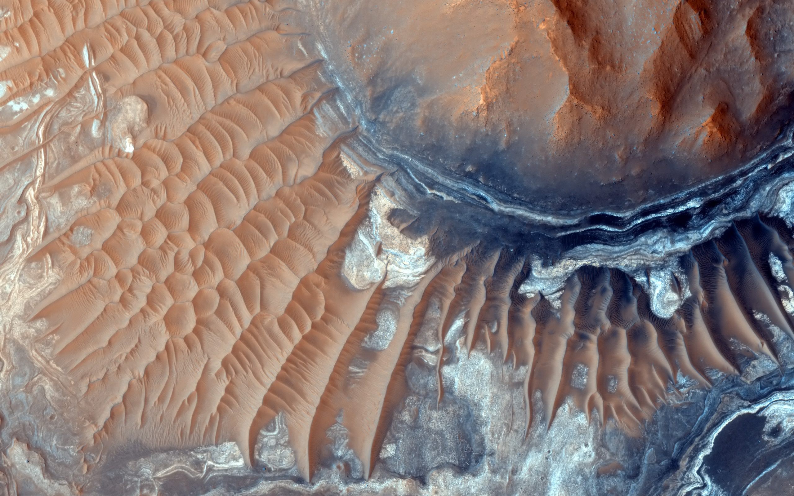 Mars Planet Landscape Aerial View 2560x1600