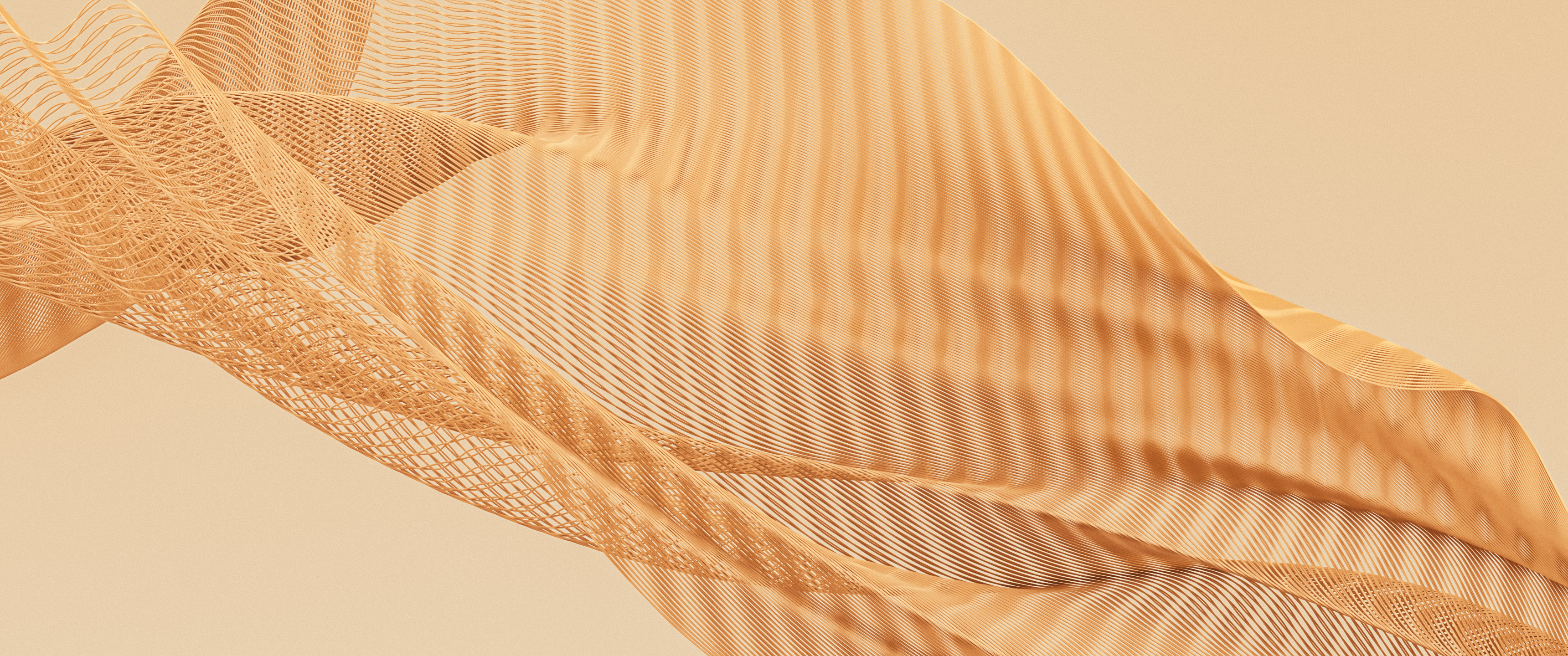 Hammocks 3D Abstract Render 3440x1440